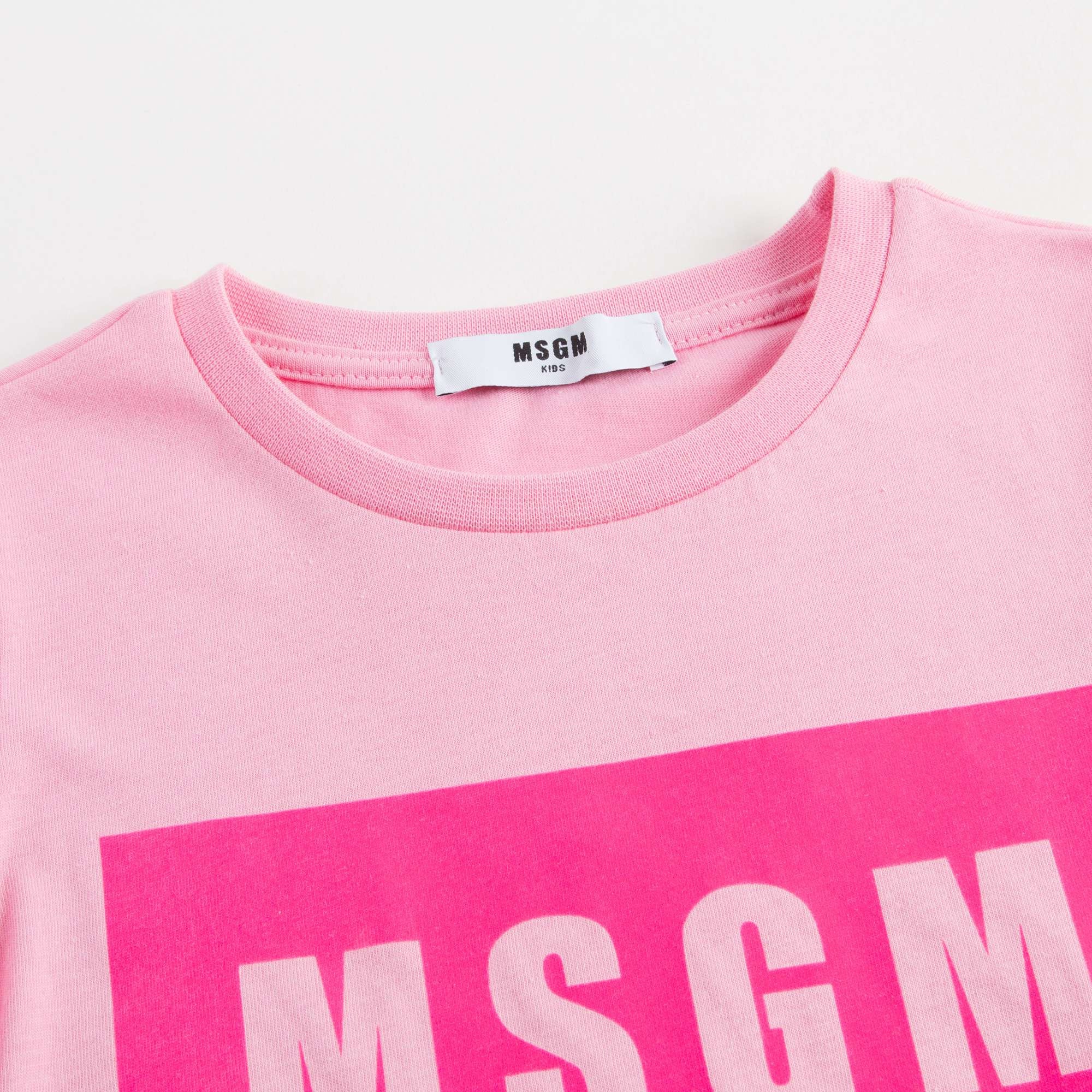 Girls Pink Logo Cotton T-shirt