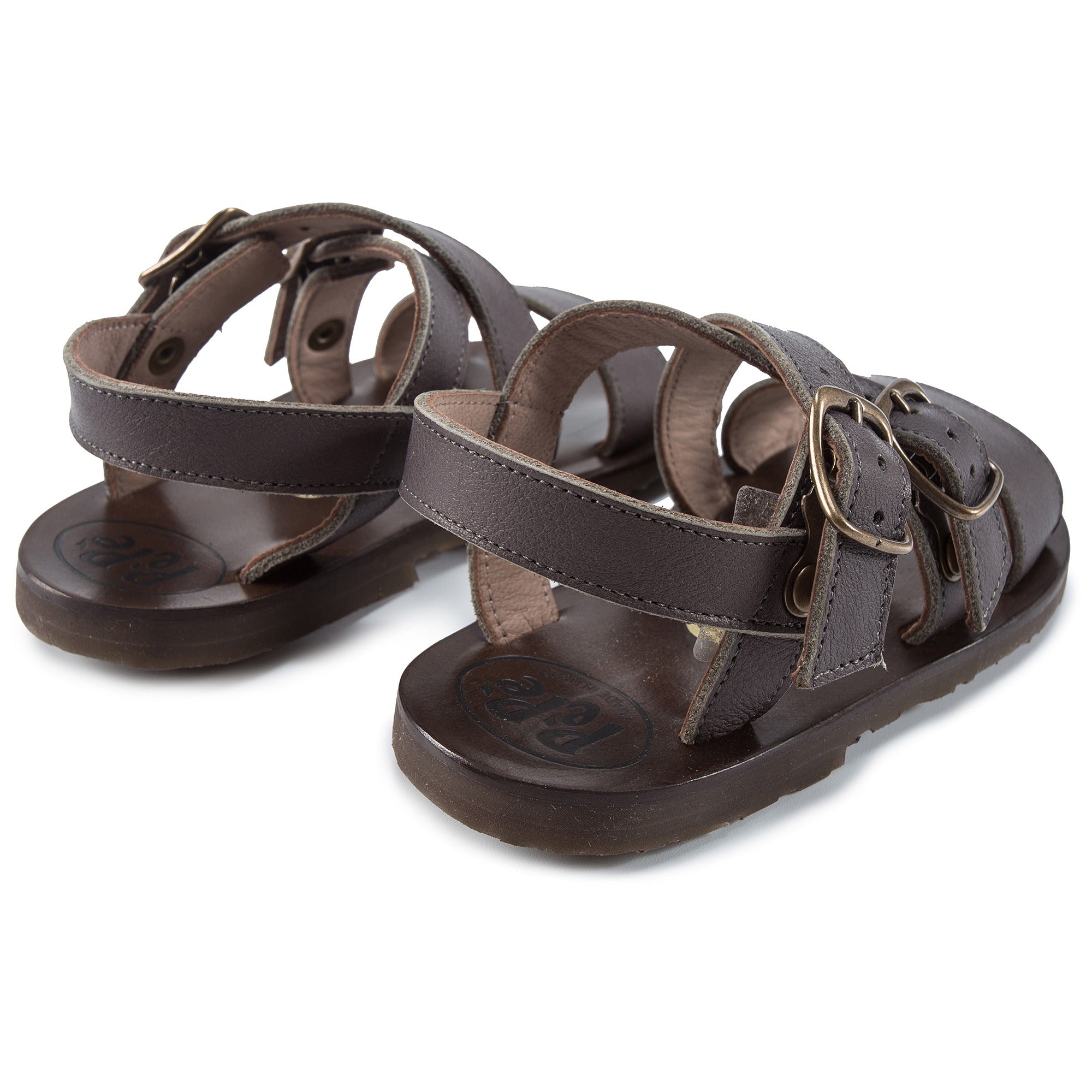 Girls Brown Flat Sandals
