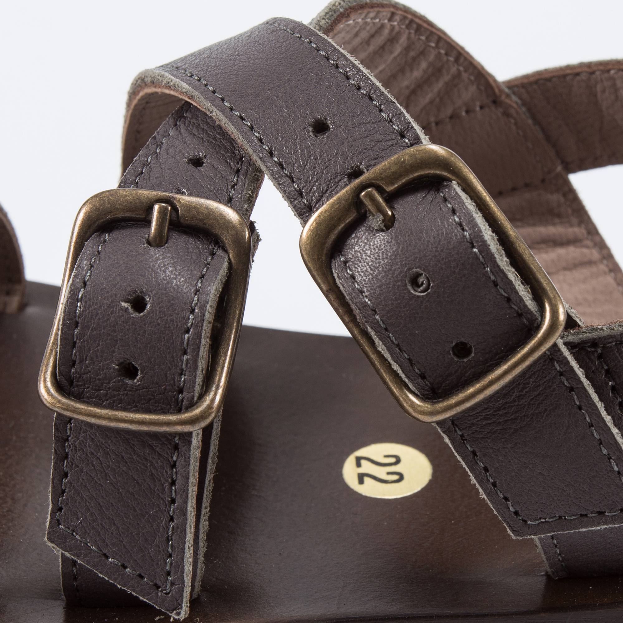 Girls Brown Flat Sandals