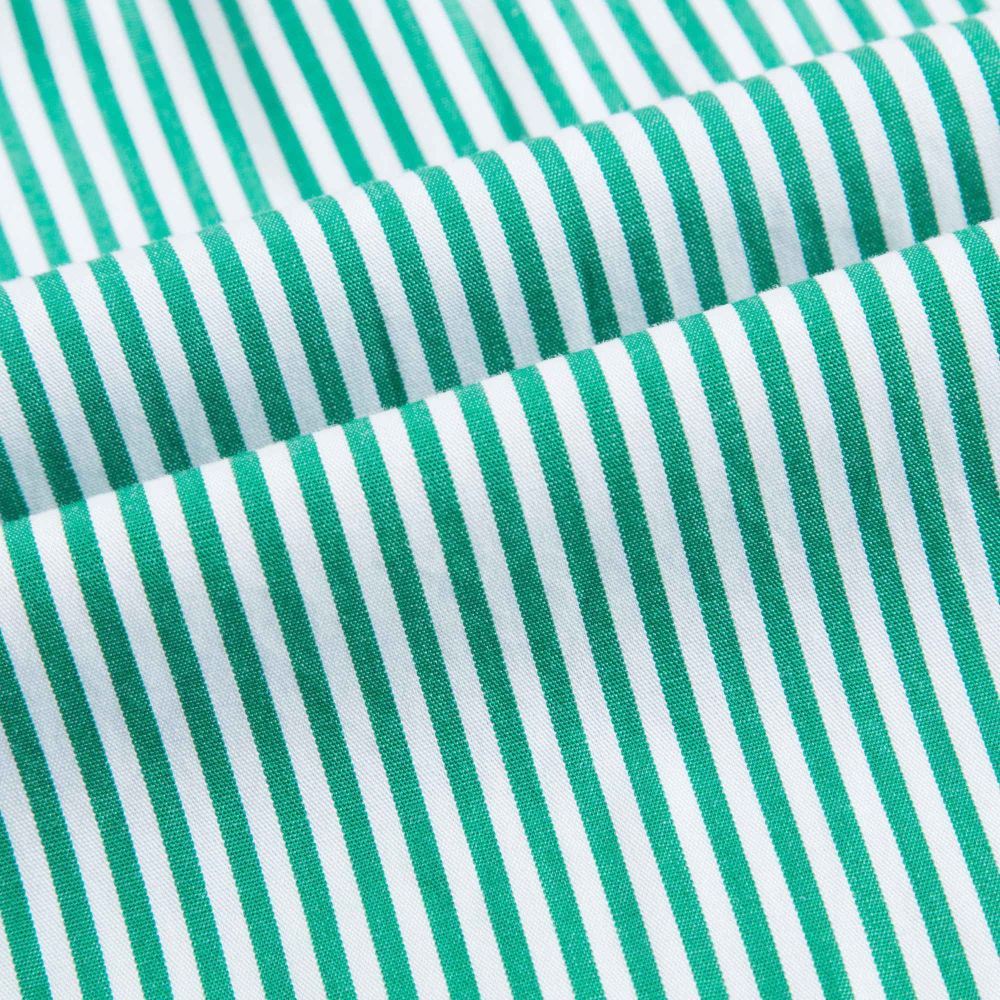 Girls Green Striped Dress