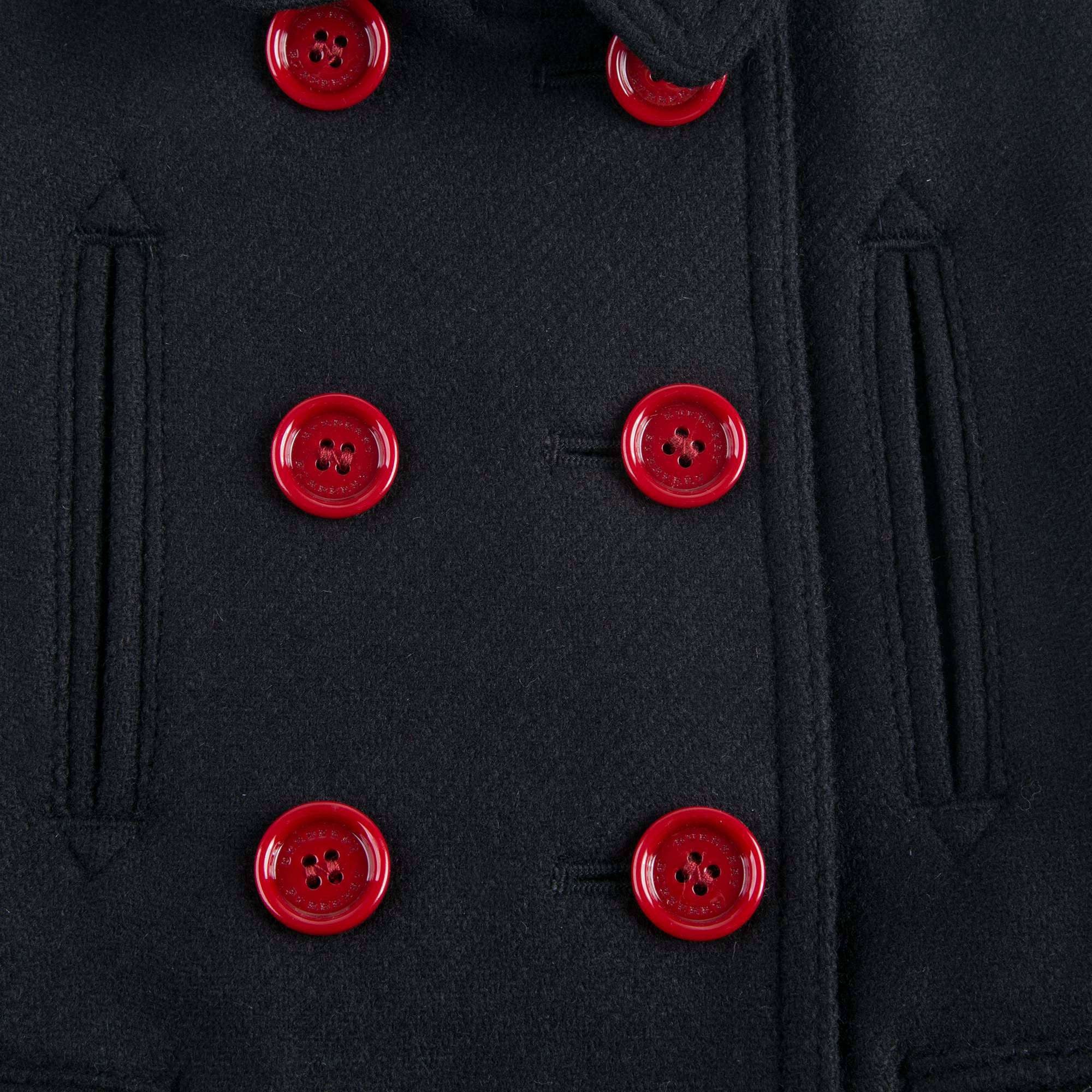 Baby Navy Blue Wool Coat