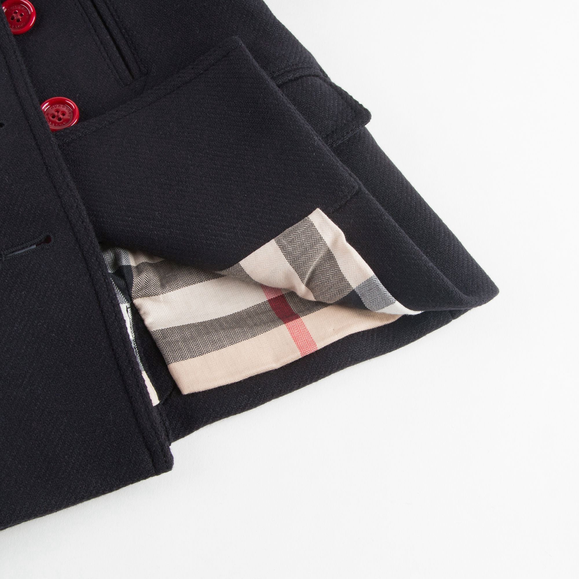 Baby Navy Blue Wool Coat