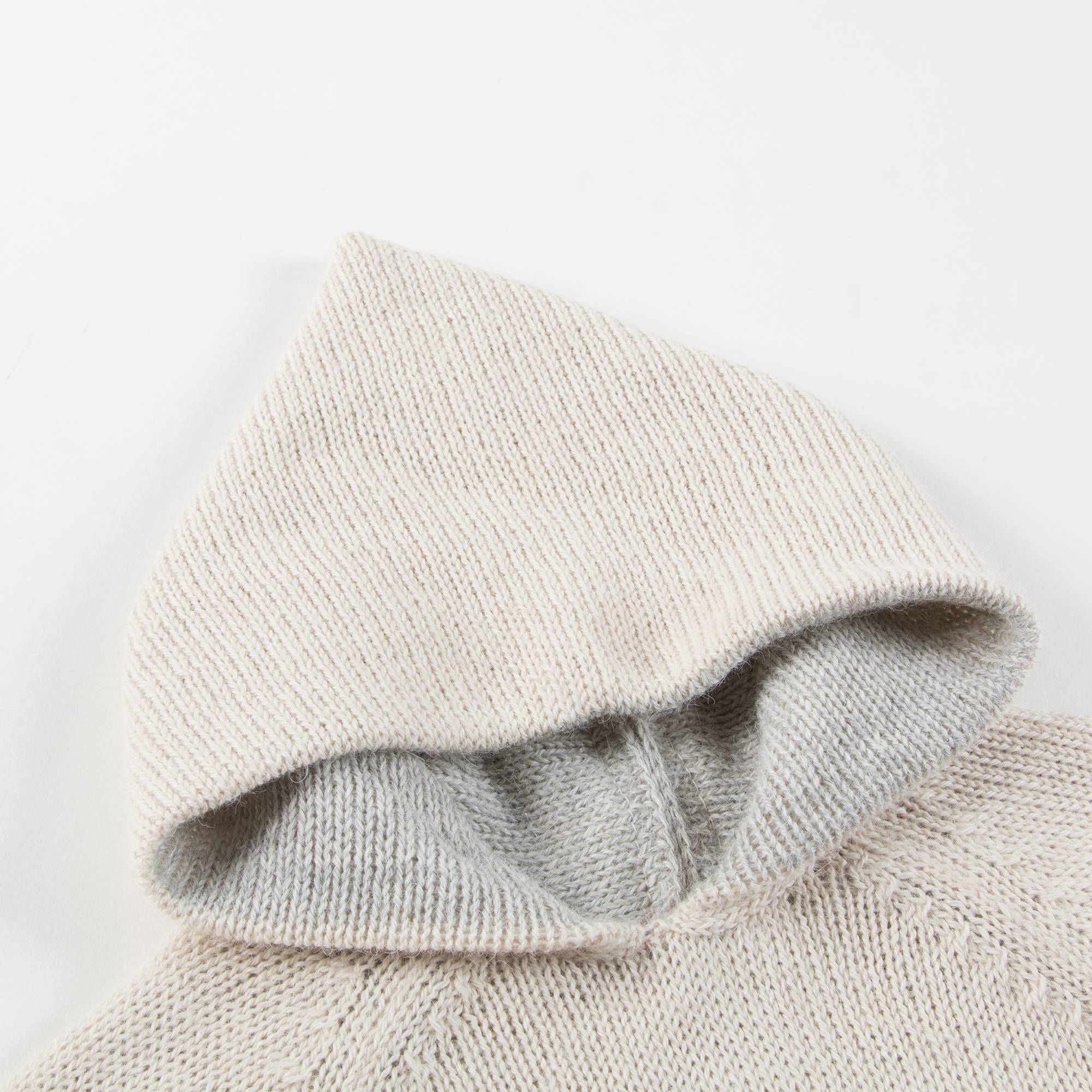 Baby White Love Alpaca Hooded Sweater