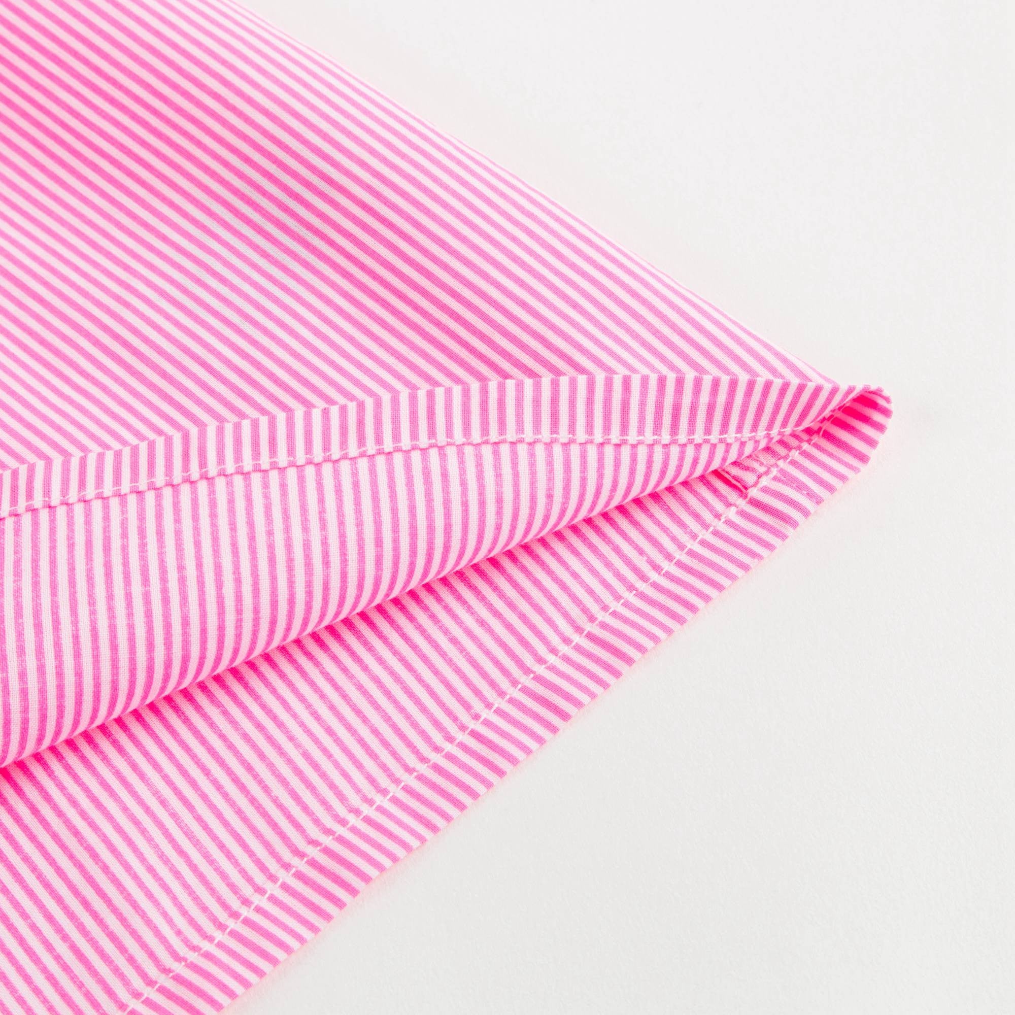 Baby Girls Pink Striped Cotton Dress