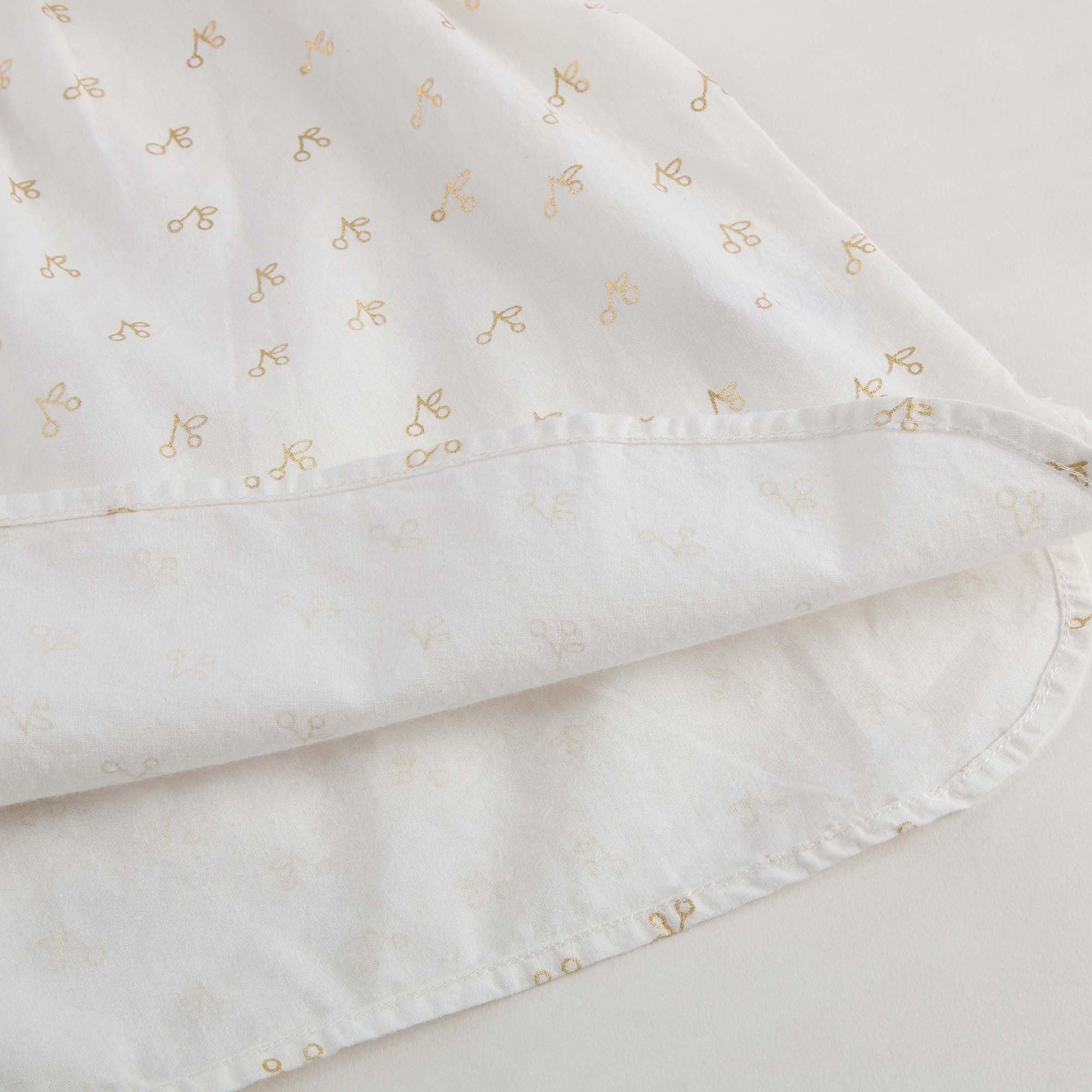 Girls White With Gold Cherry Pyjama - CÉMAROSE | Children's Fashion Store - 9