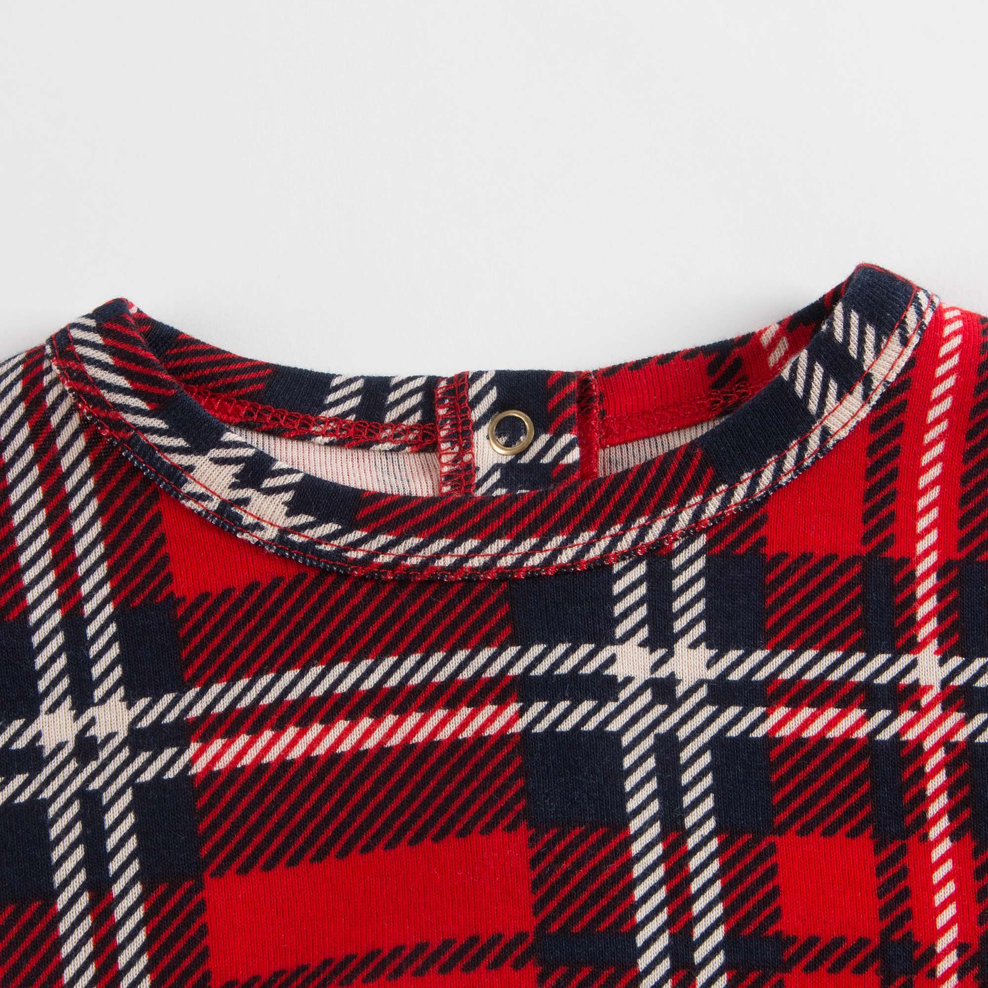 Girls Red Check Organic Cotton Dress
