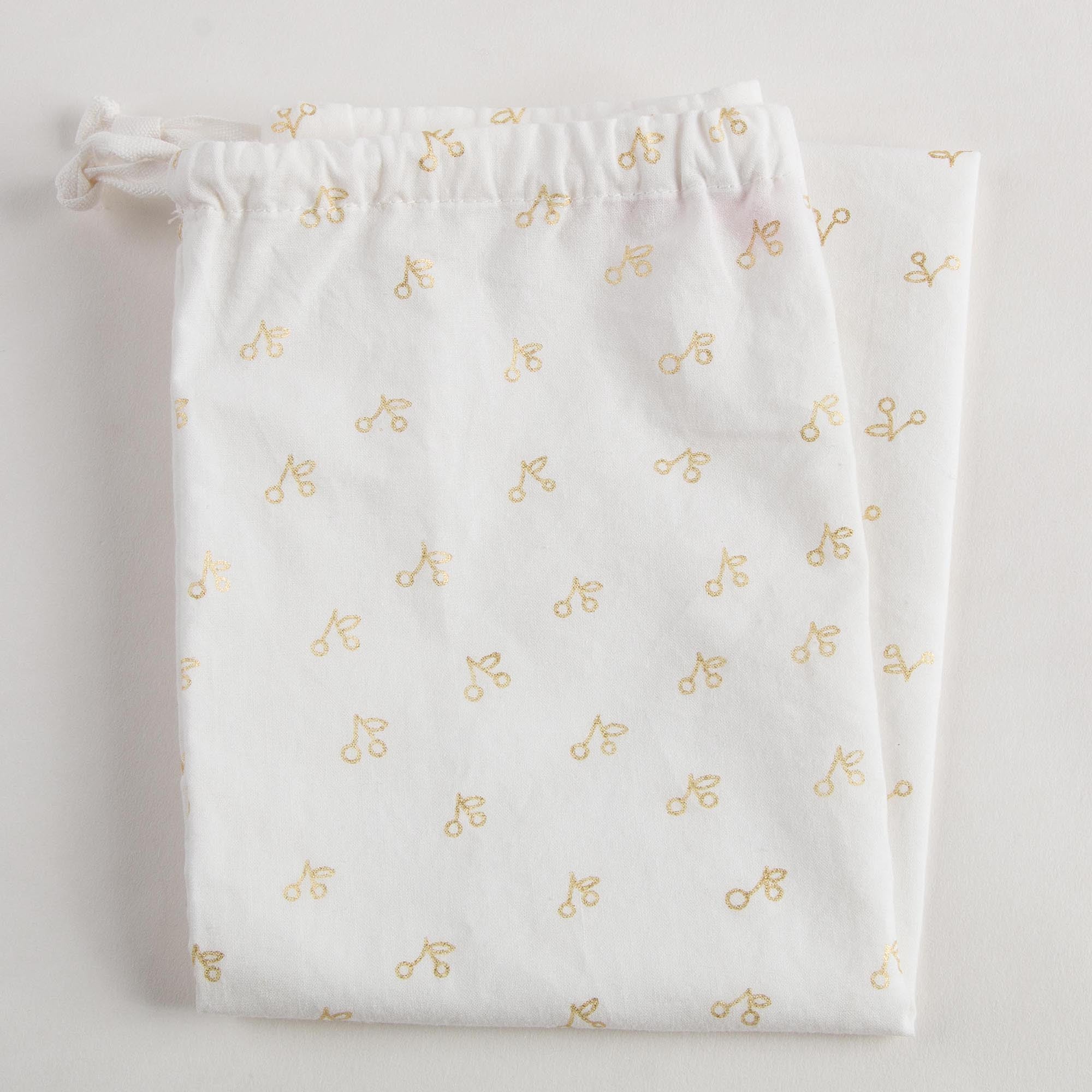 Girls White With Gold Cherry Pyjama - CÉMAROSE | Children's Fashion Store - 12
