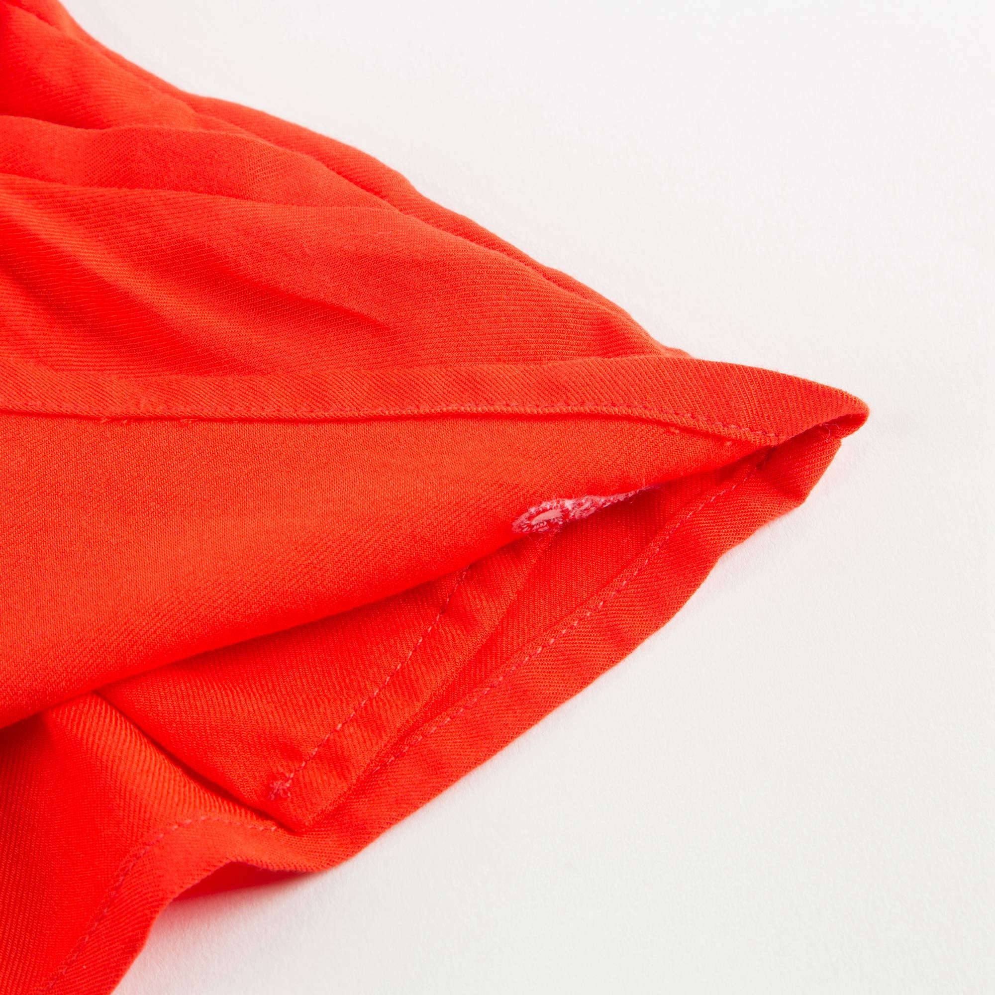 Girls Red Viscose Pinafore Dress