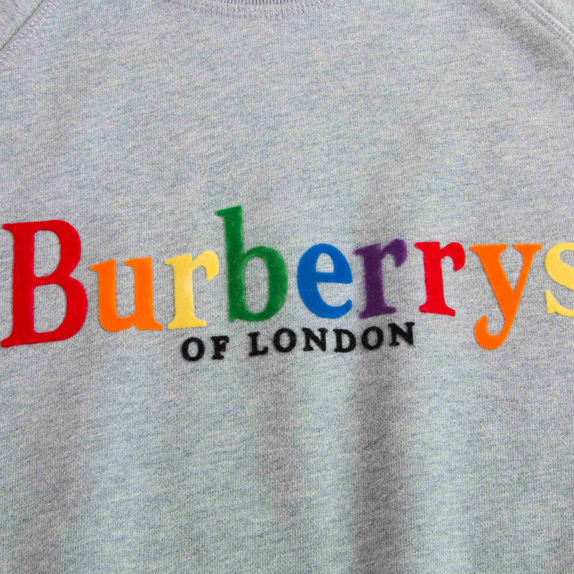 Girls Grey Melange Cotton Sweatshirt