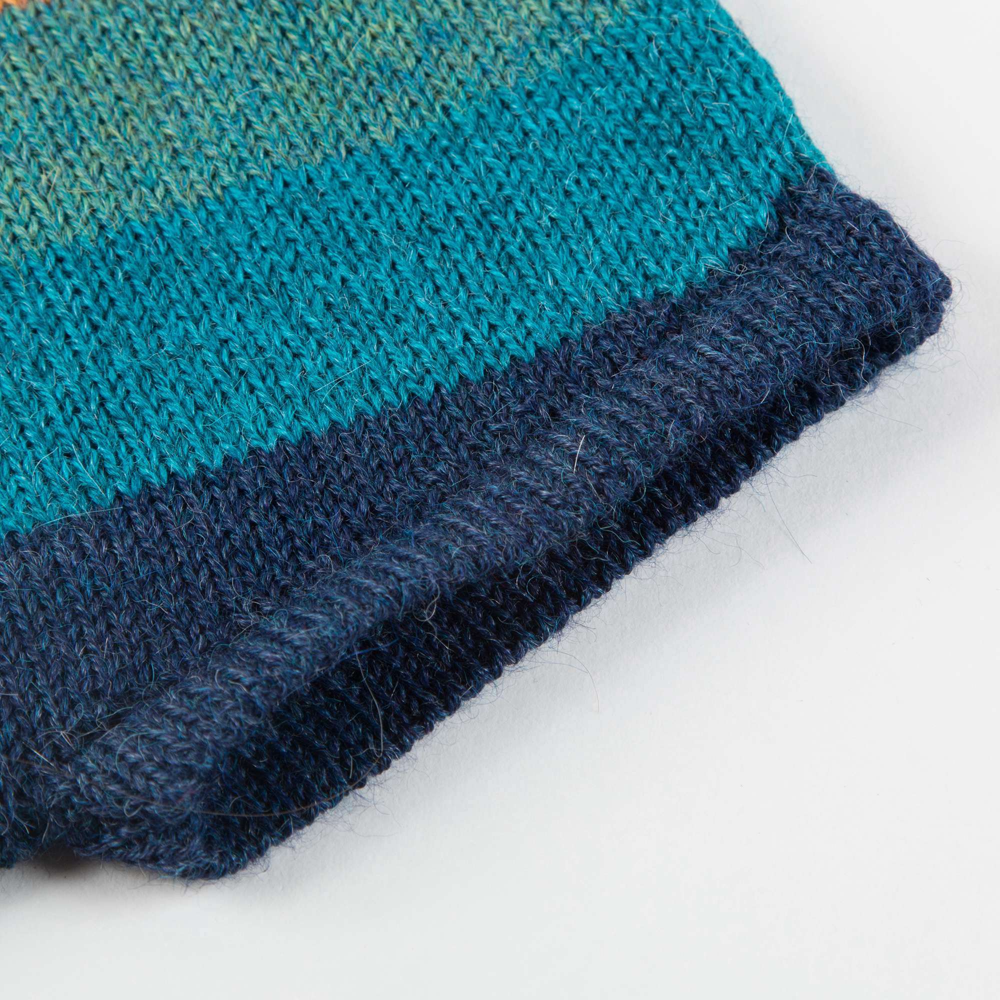 Baby Multicolor Stripes Alpaca Wool Shorts