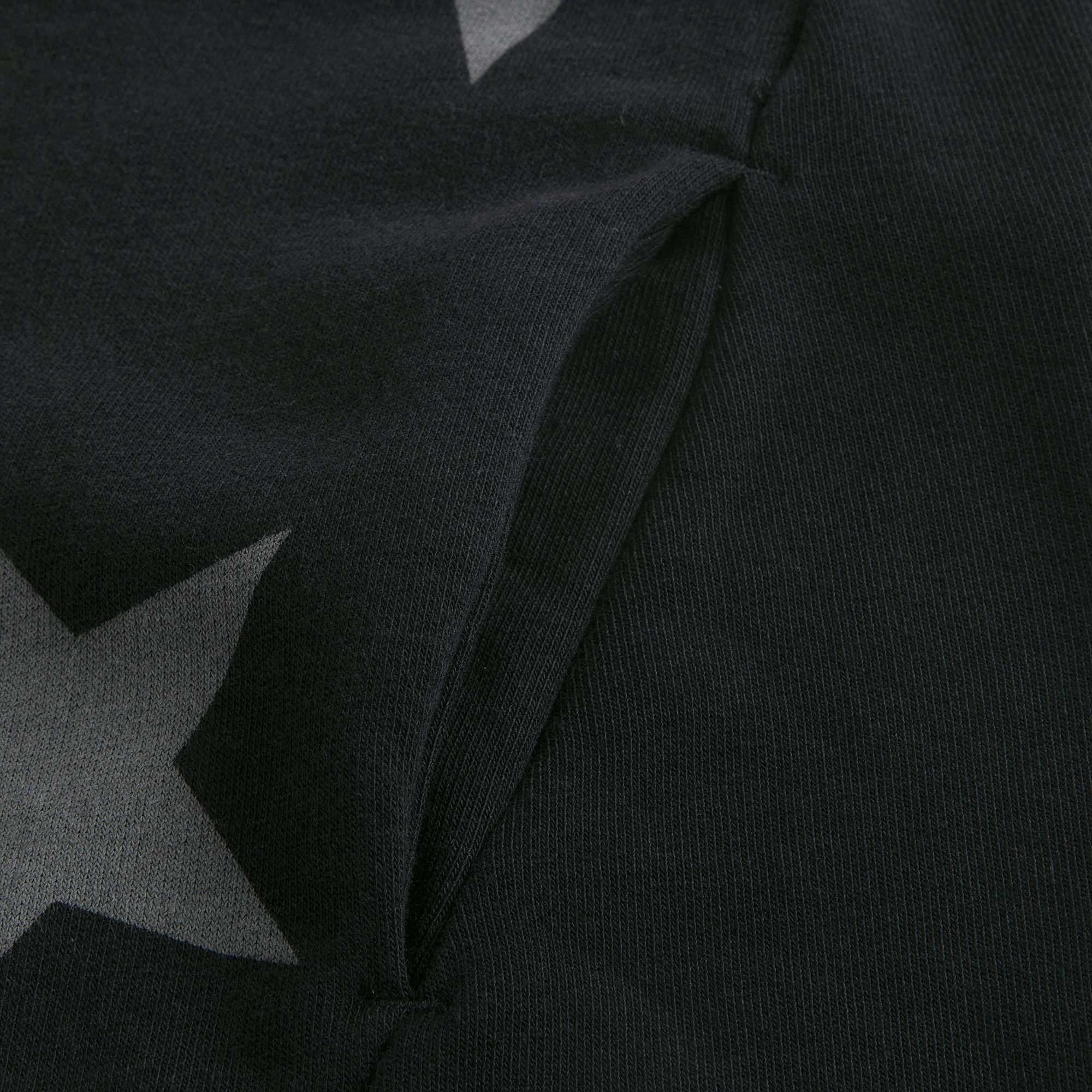 Girls Black Cotton Star Dress