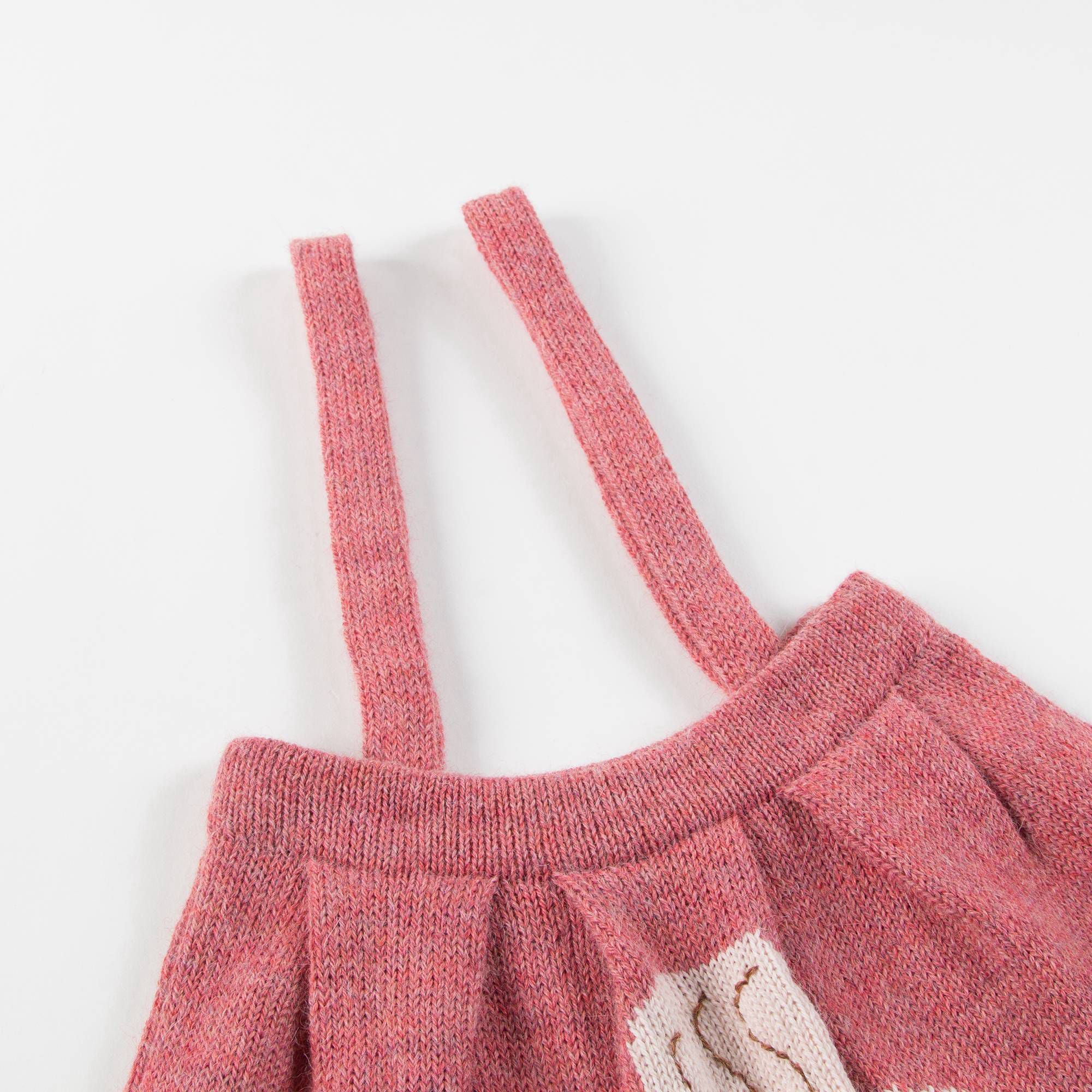 Girls Pink Alpaca Wool Skirt