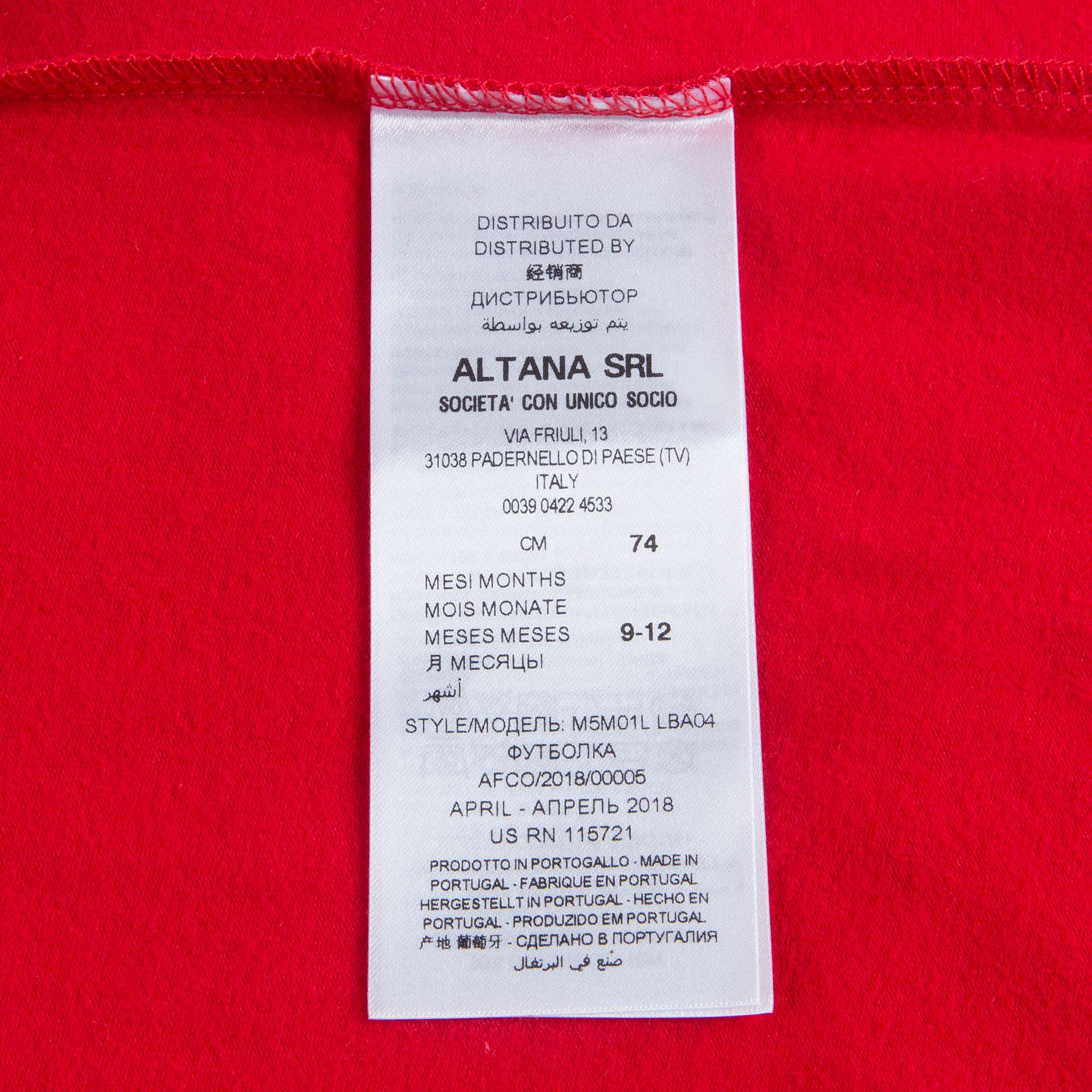 Baby Poppy Red Cotton T-shirt
