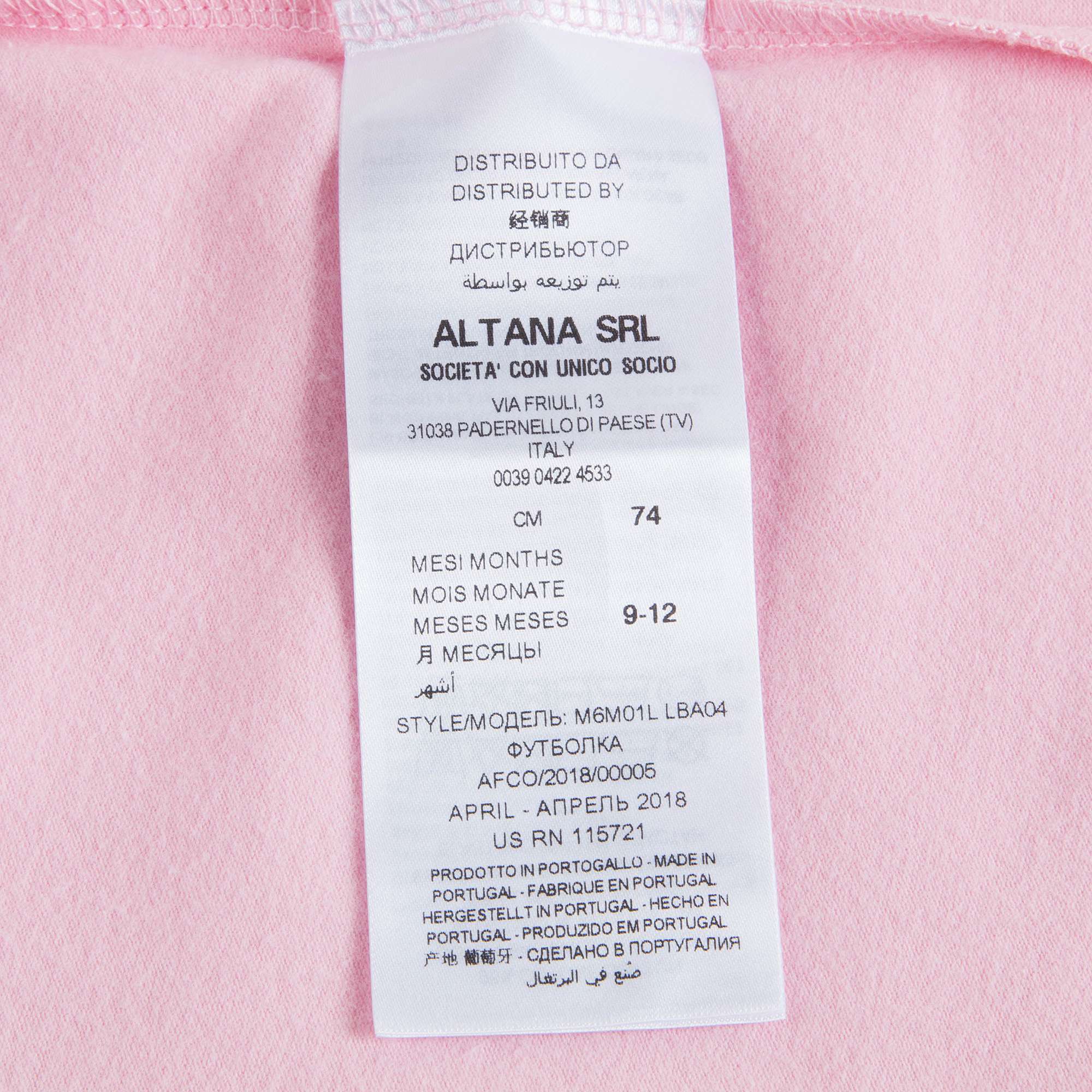 Baby Girls Rose Cotton T-shirt