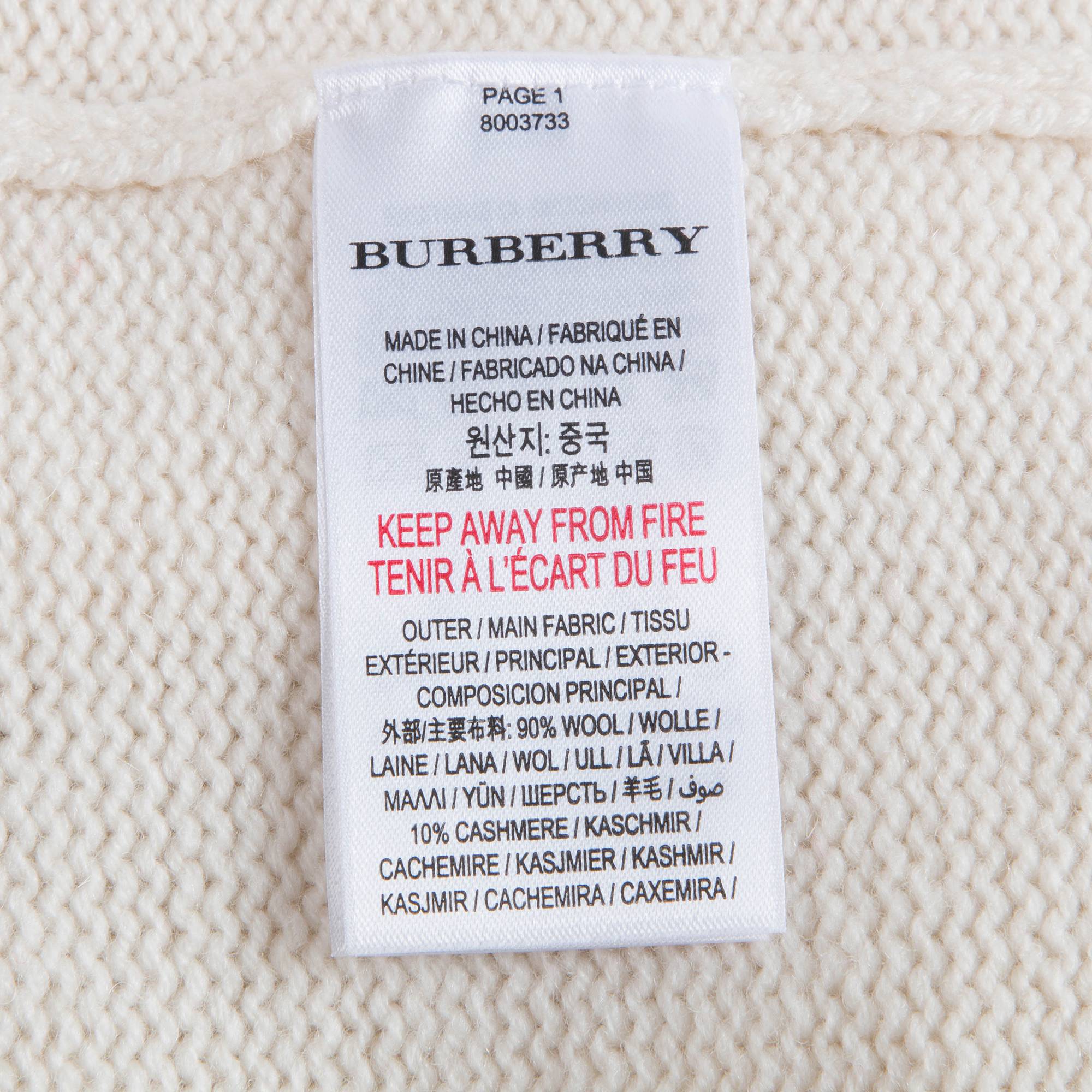Girls Ivory Wool Sweater