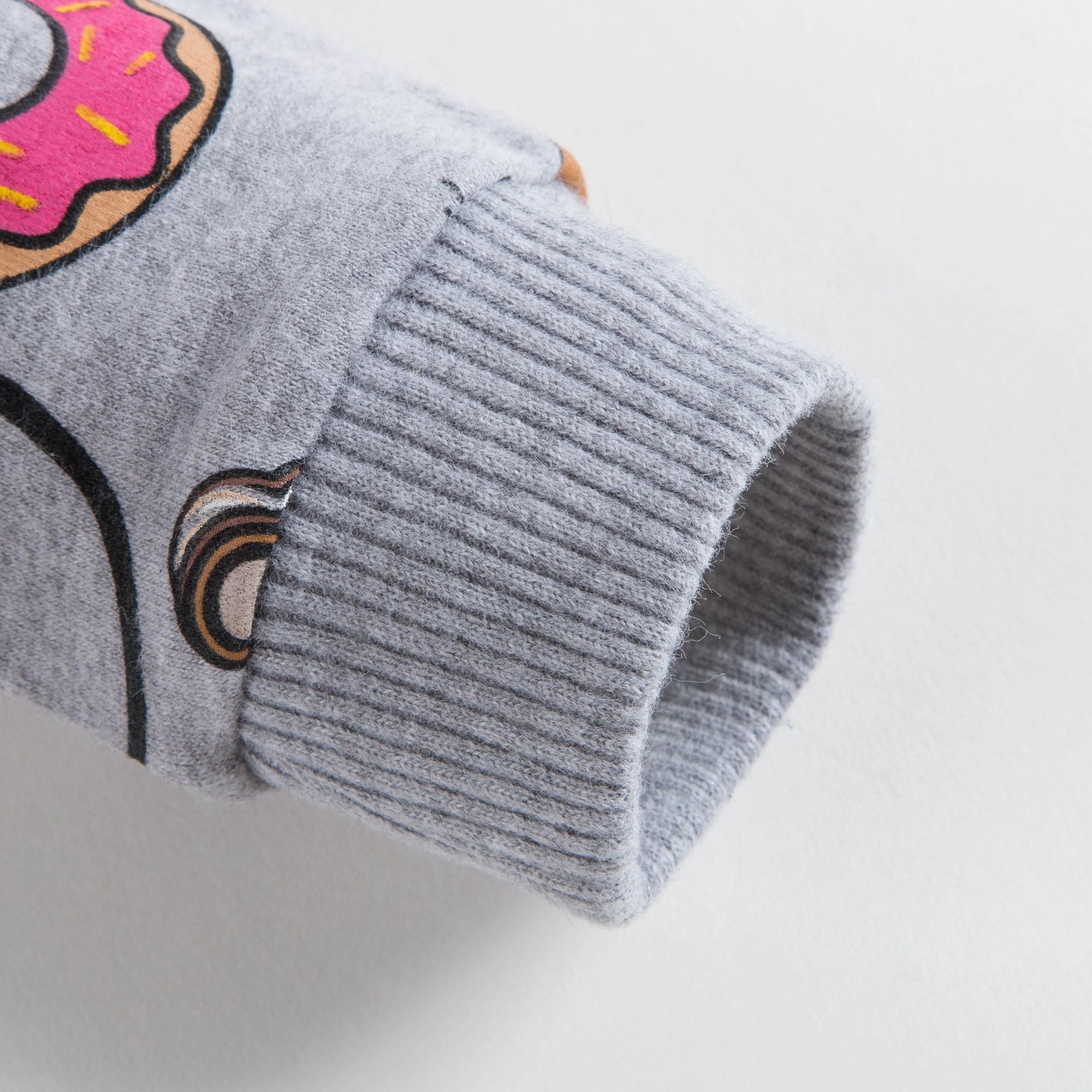 Baby Girls Melange Grey Cotton Dress