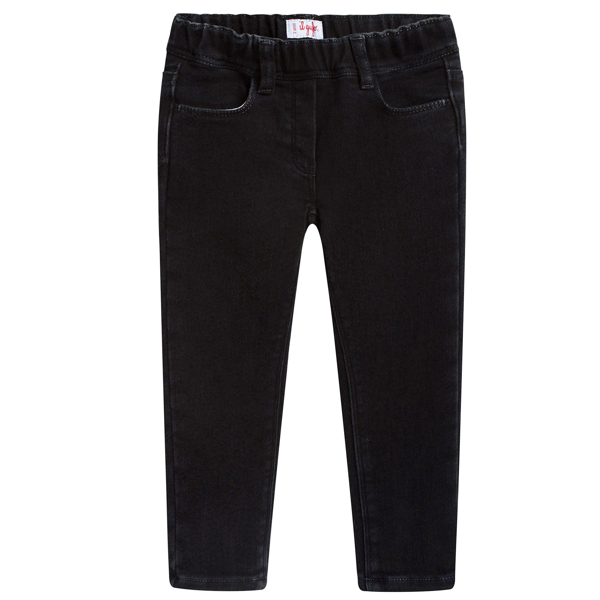 Girls Black Cotton Jeans