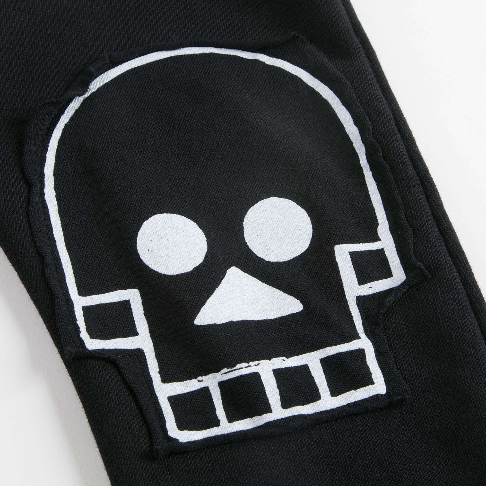 Baby Boys Black Skull Cotton Trousers