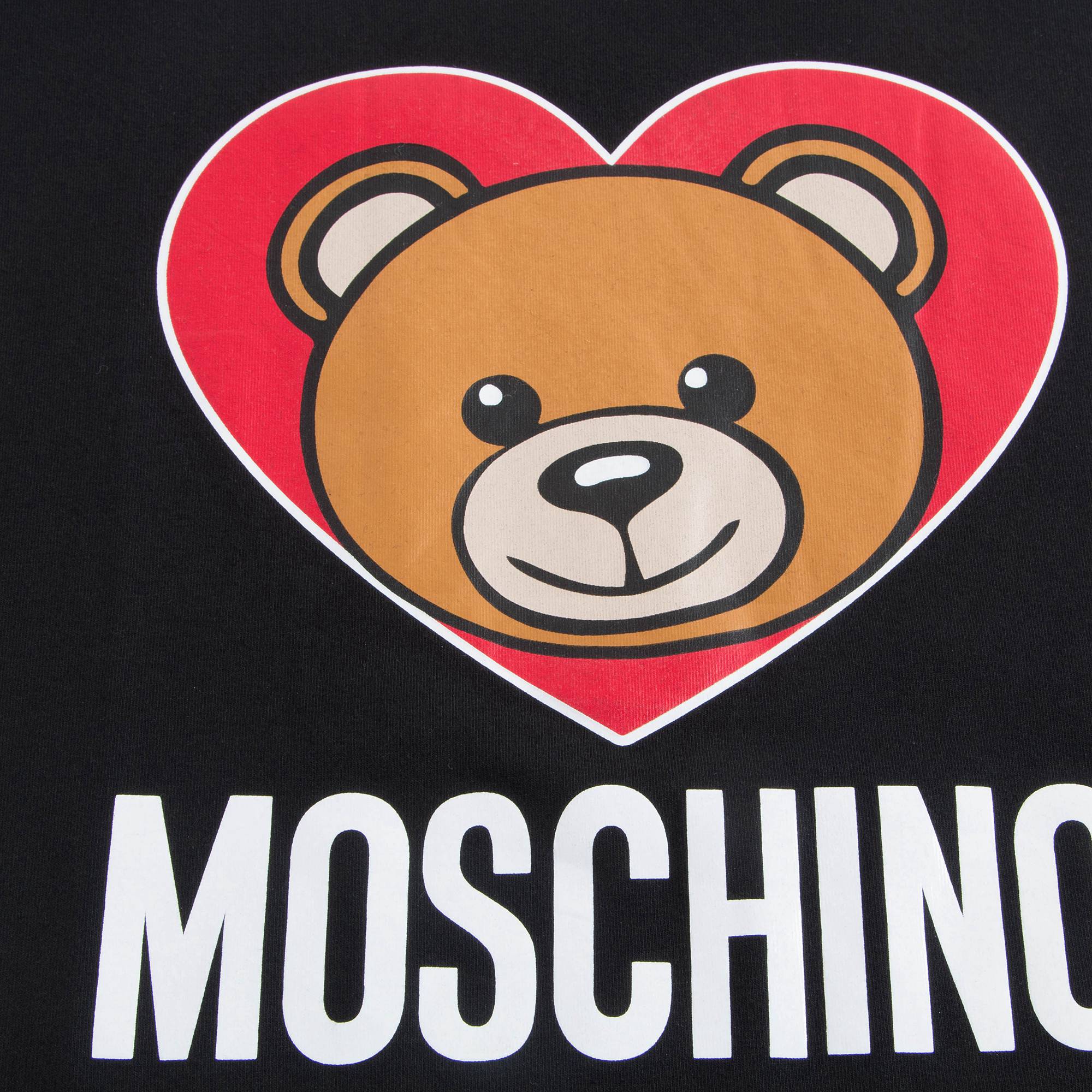 Girls Black Logo Cotton T-shirt