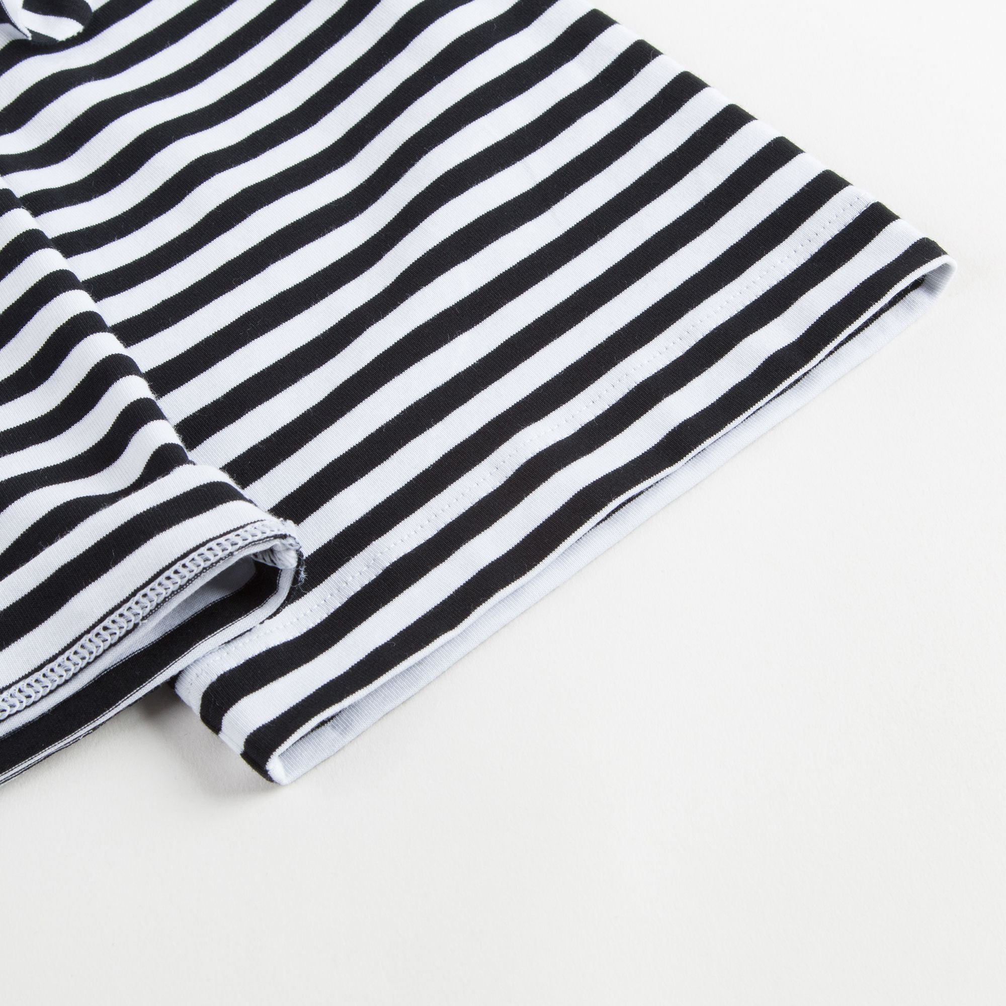 Girls Black & White Striped Pants
