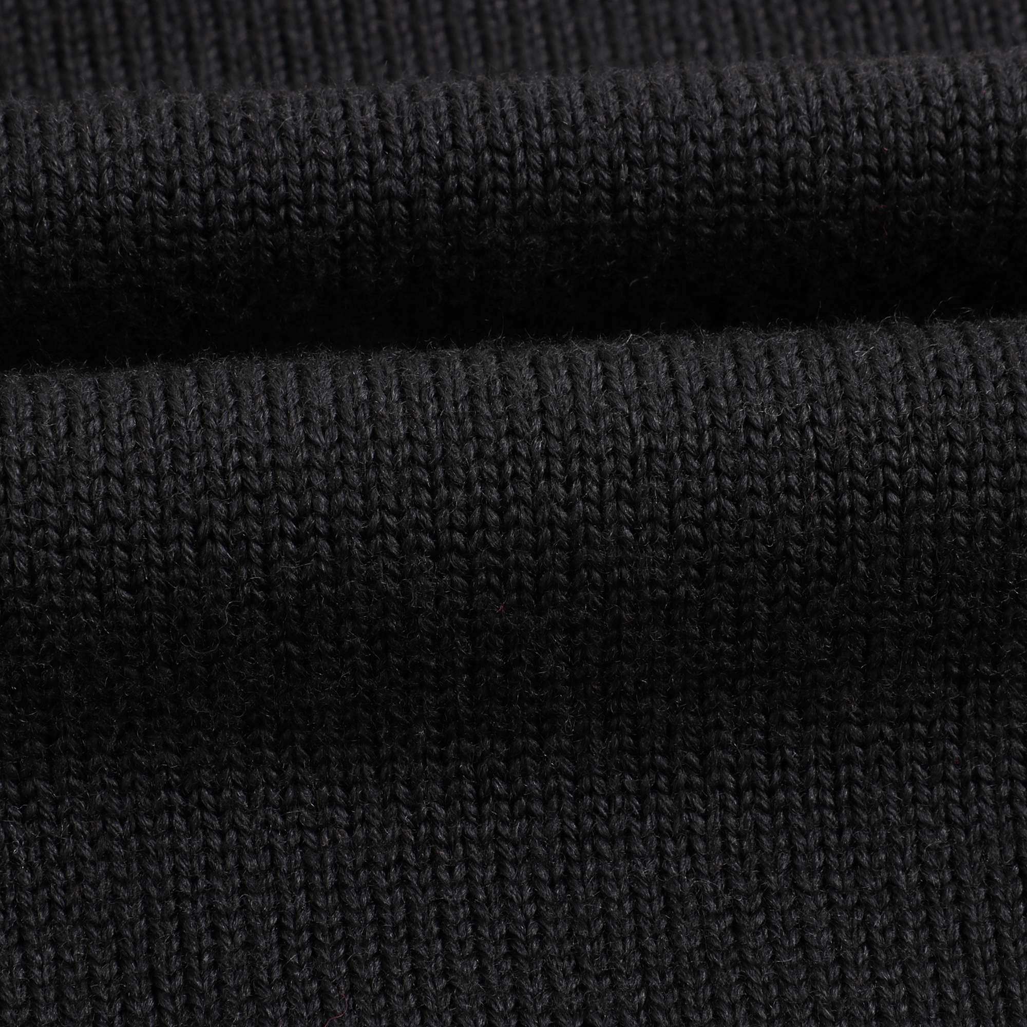 Girls White & Black Logo Wool Sweater