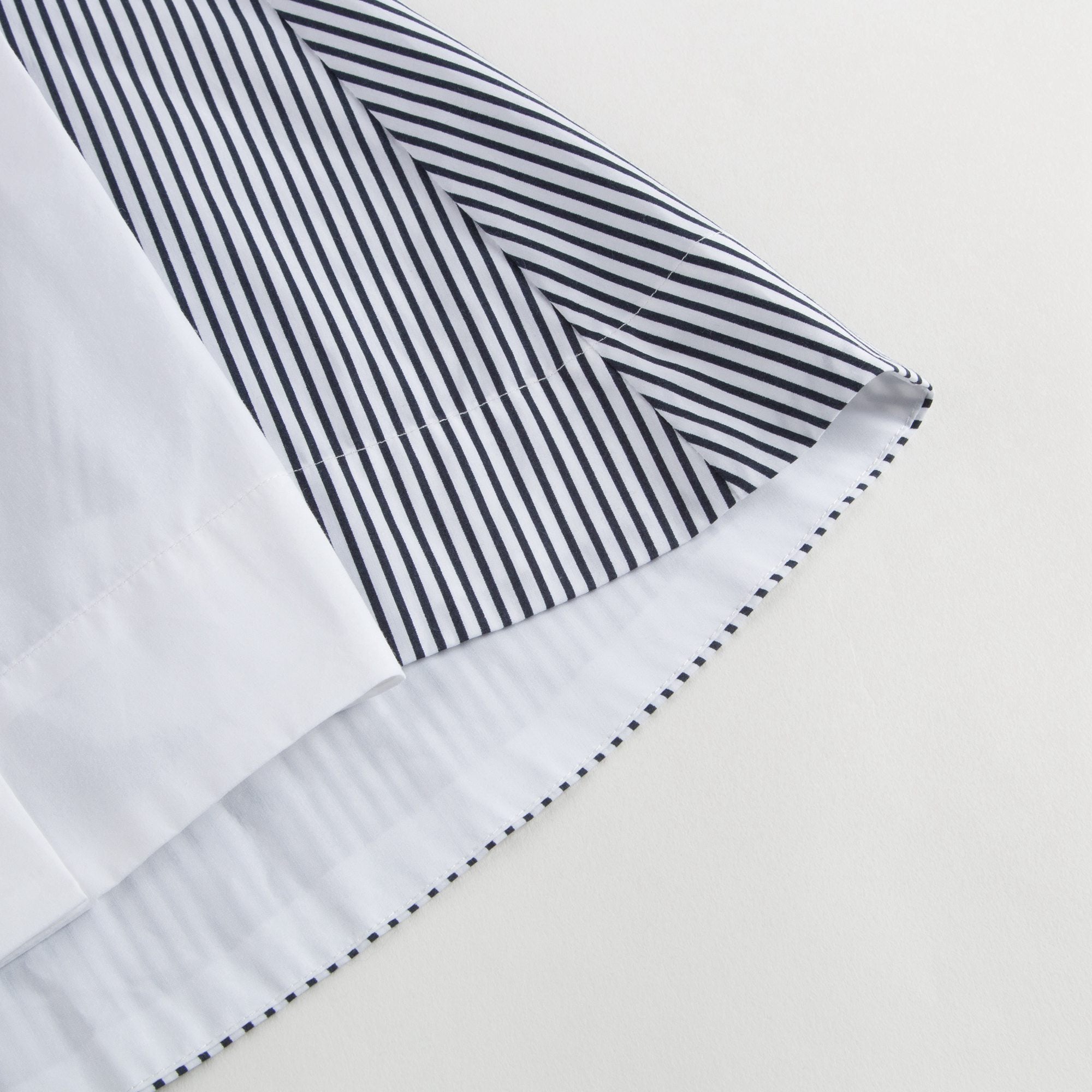 Girls White Striped Shirt