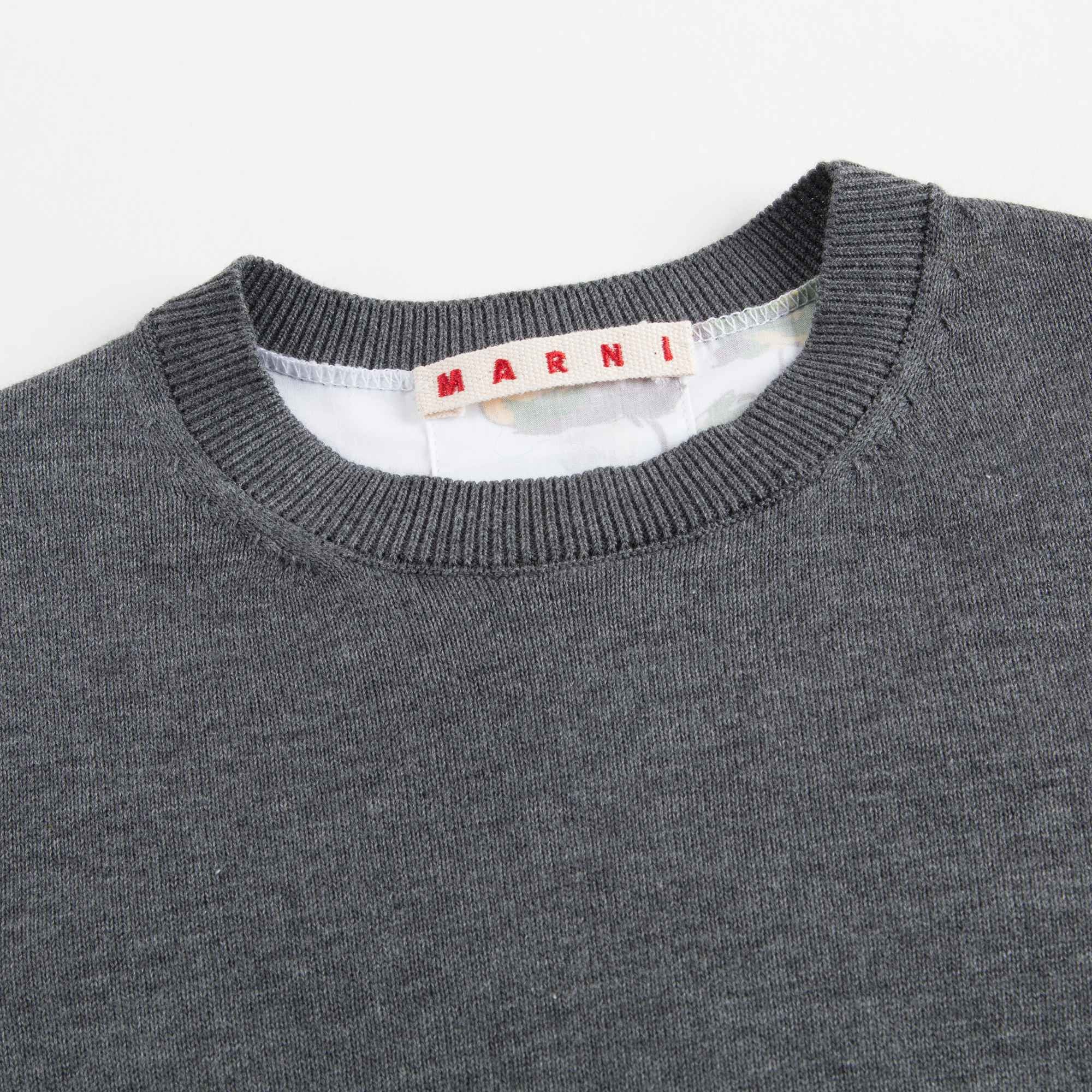 Girls Dark Grey Printed Pullover