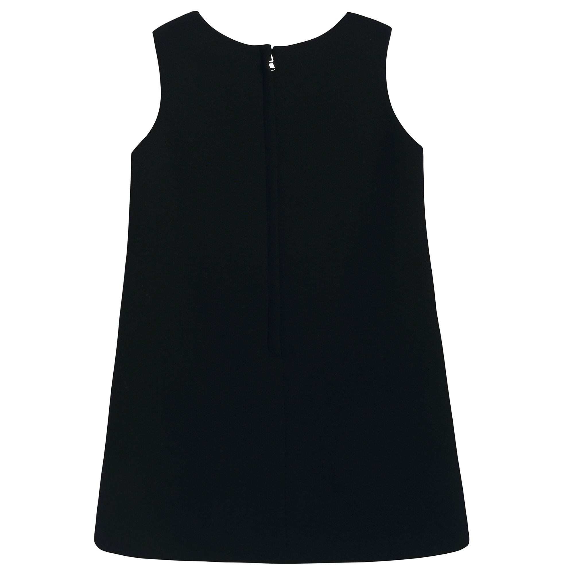 Girls Black "DG" Wool Dress