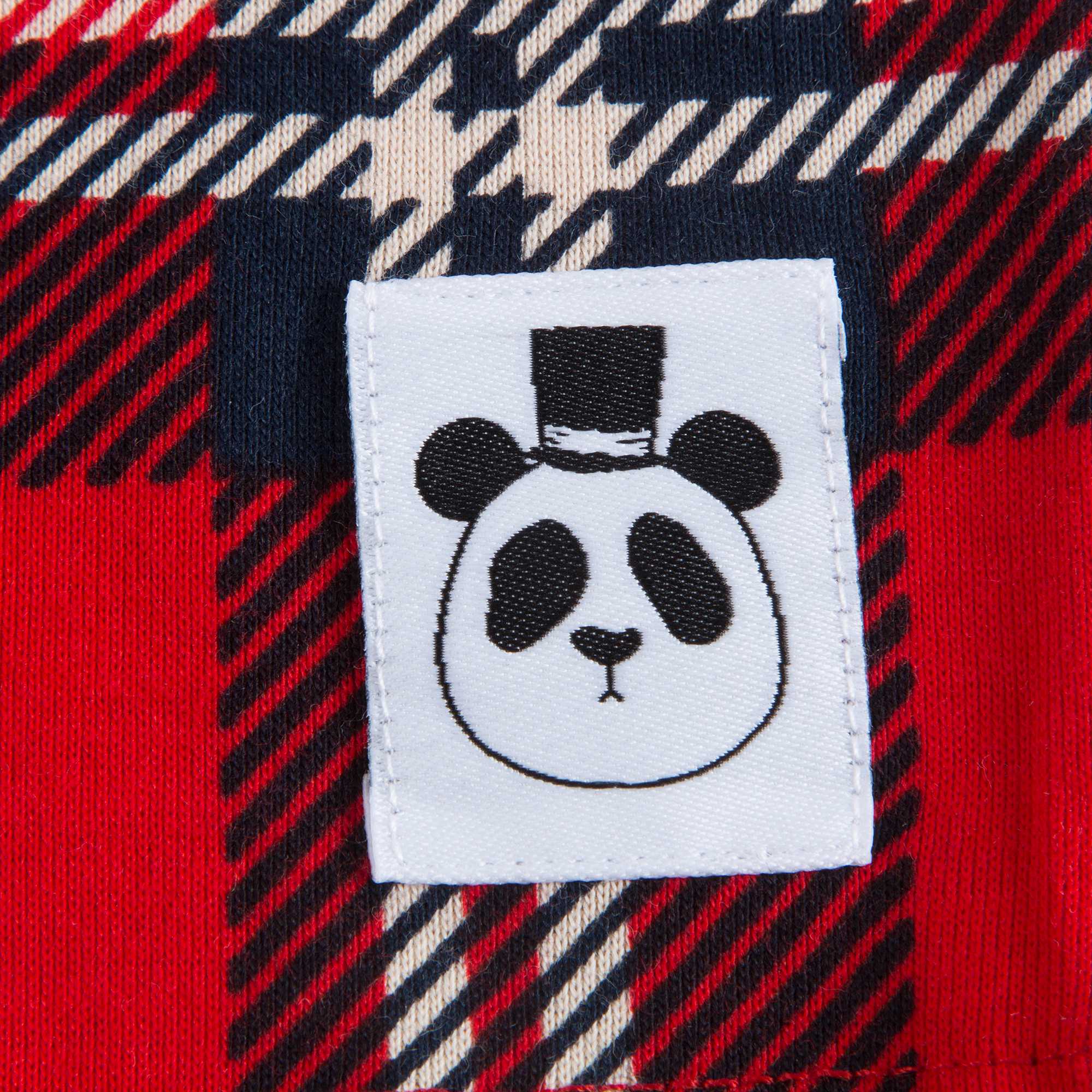 Girls Red Check Organic Cotton T-shirt