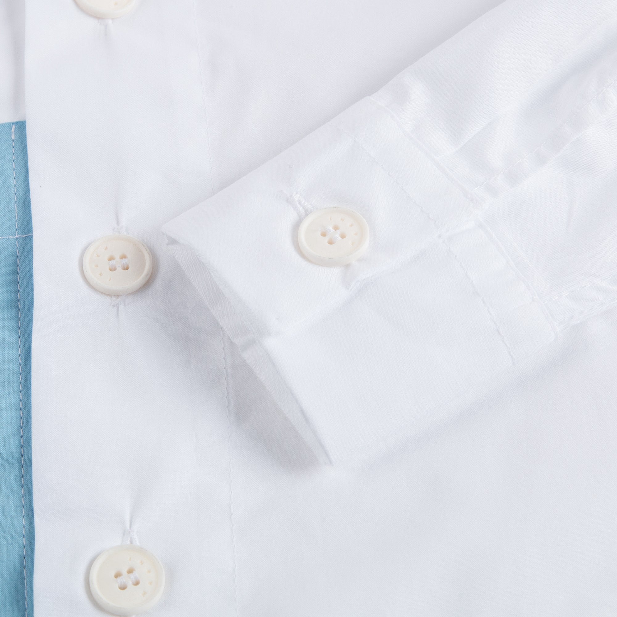 Girls White Shirt With Blue Pocket