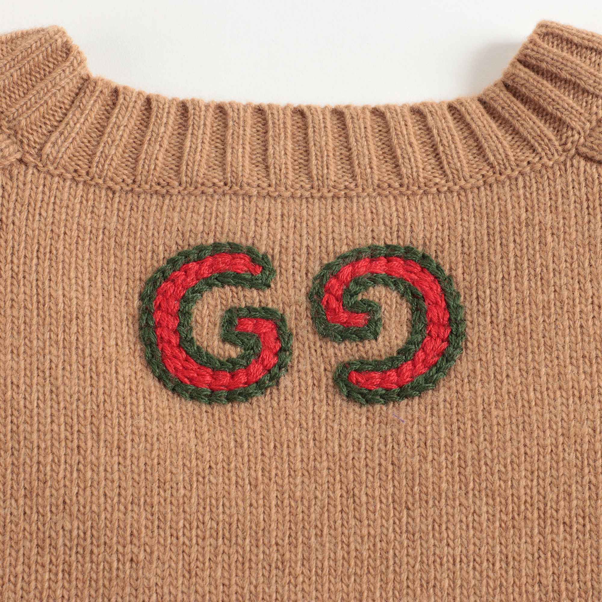 Boys Camel Wool Cardigan