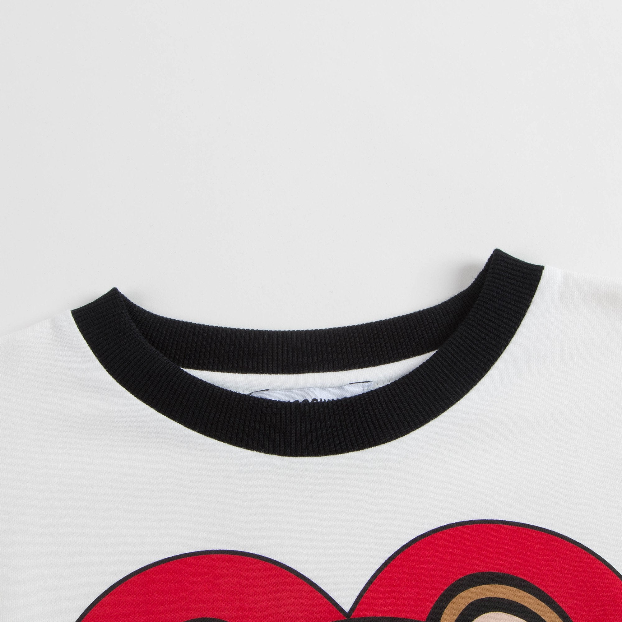 Girls White Logo Cotton T-shirt