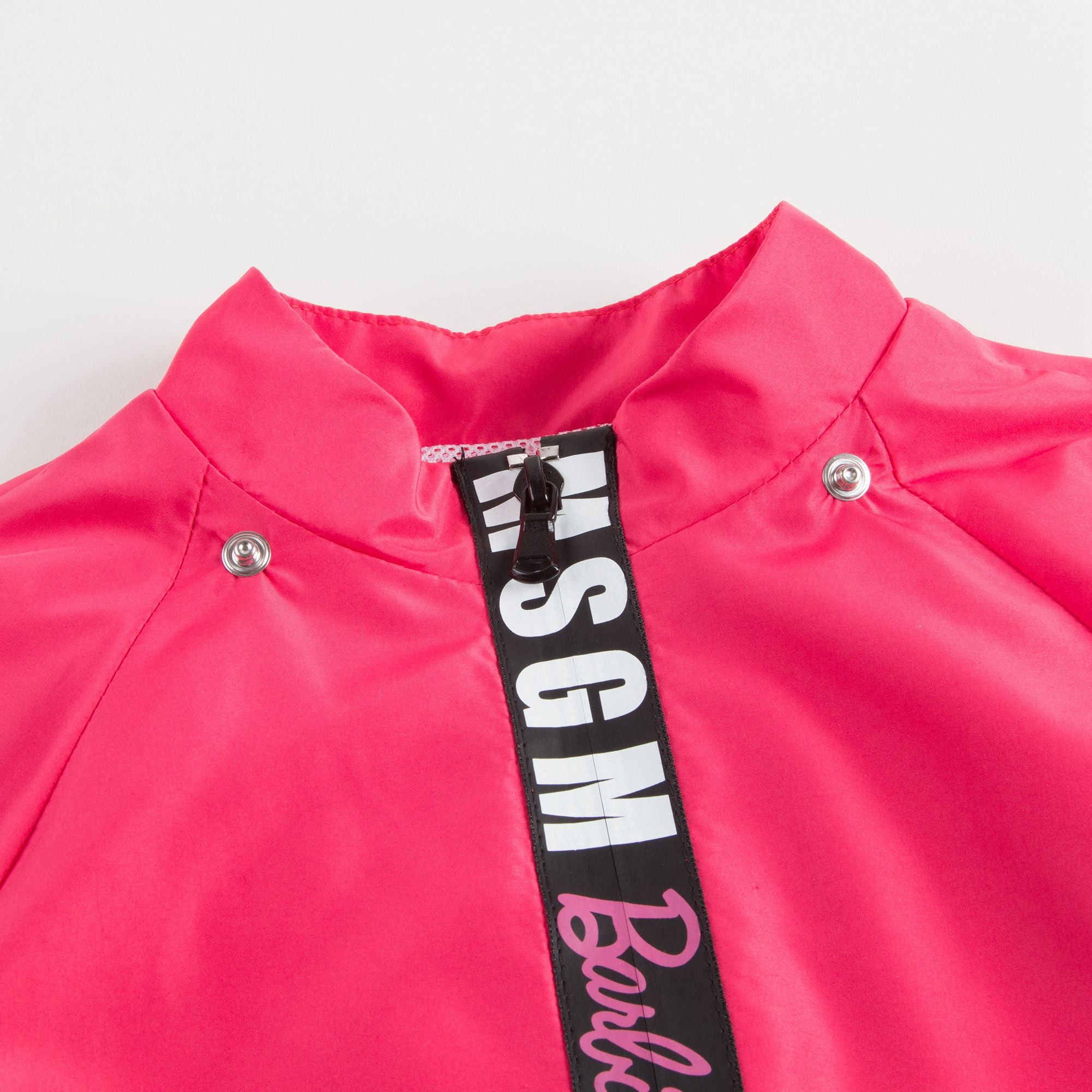 Girls Pink Logo Zip-up Top