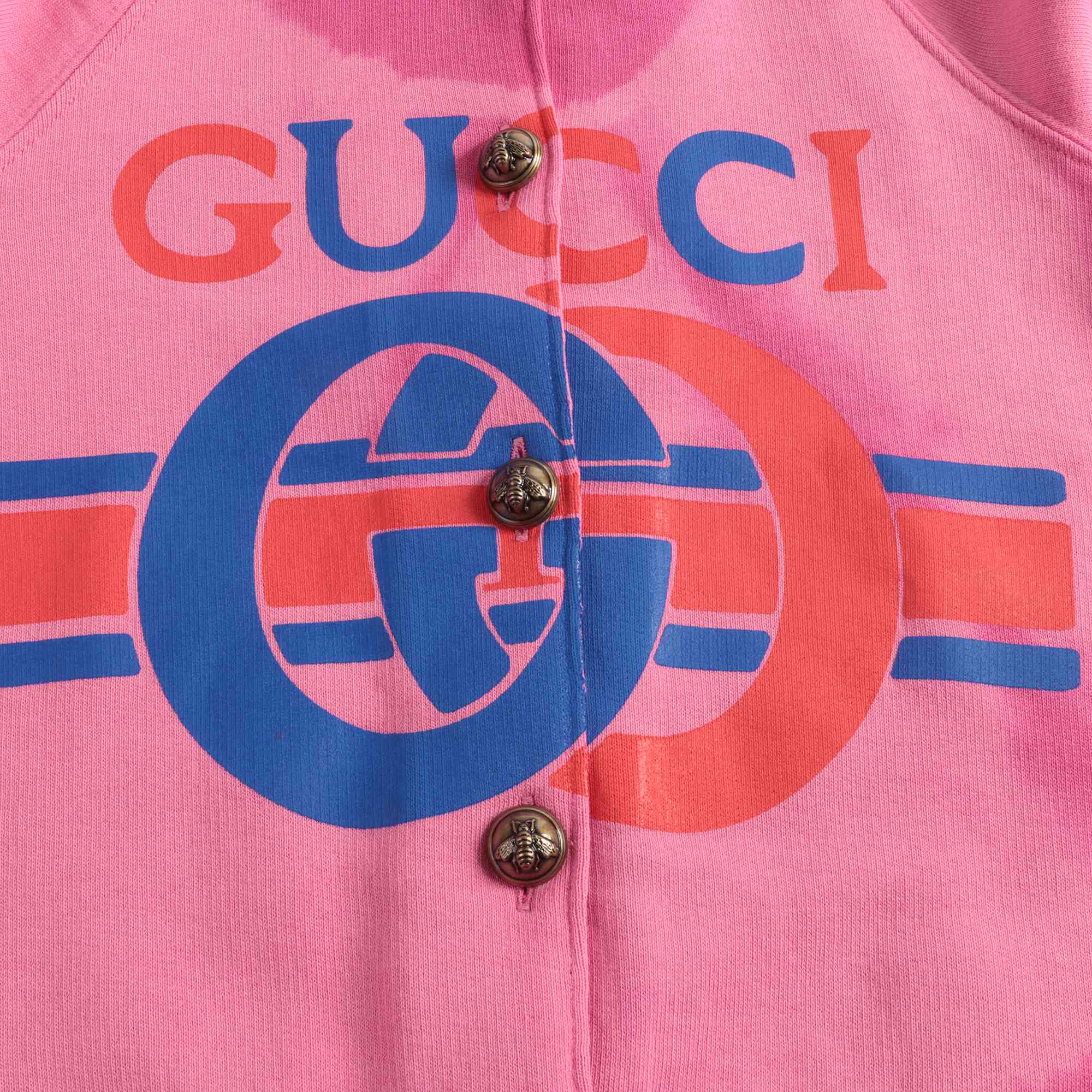 Baby Girls Bright Pink Logo Cardigan