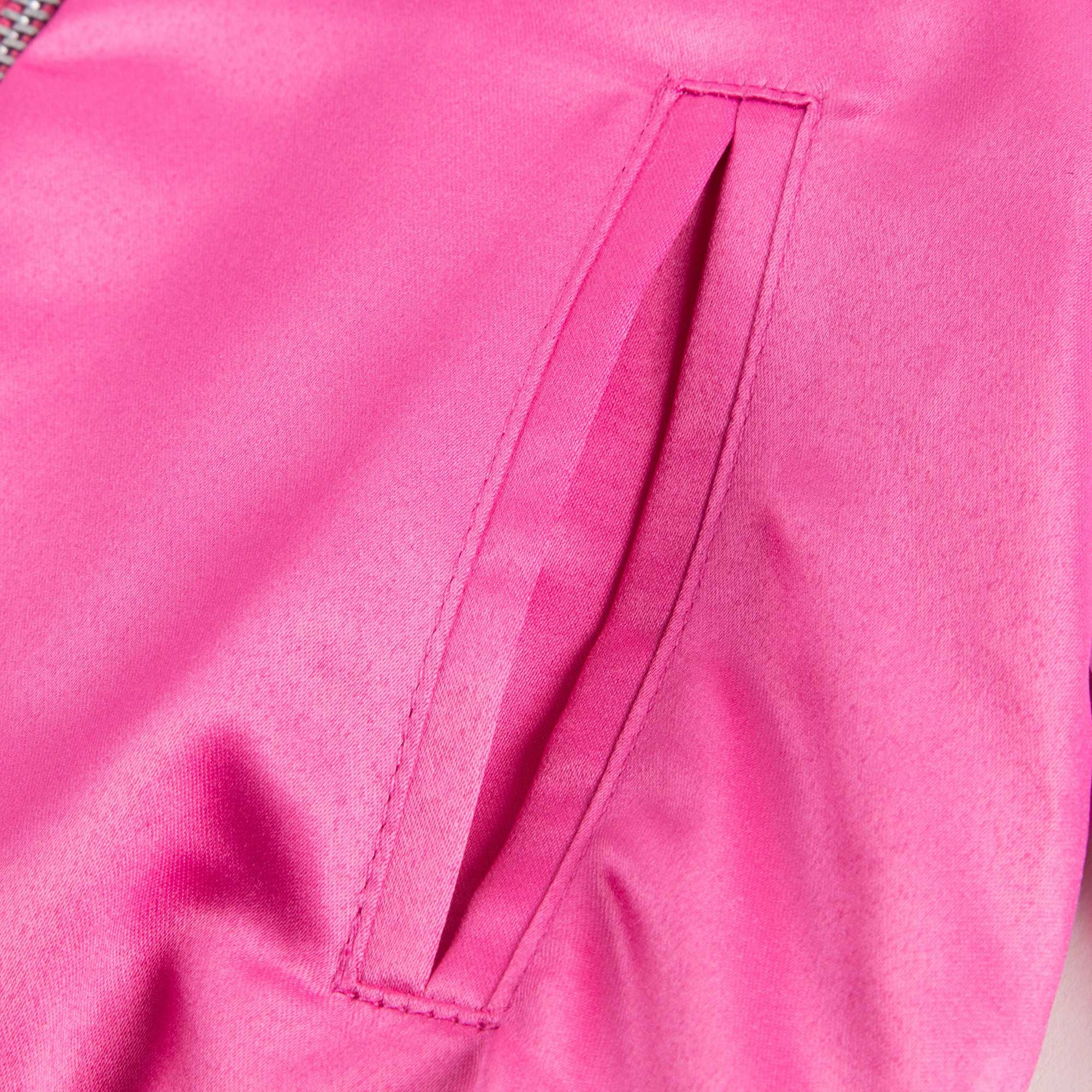 Girls White & Pink Logo Jacket