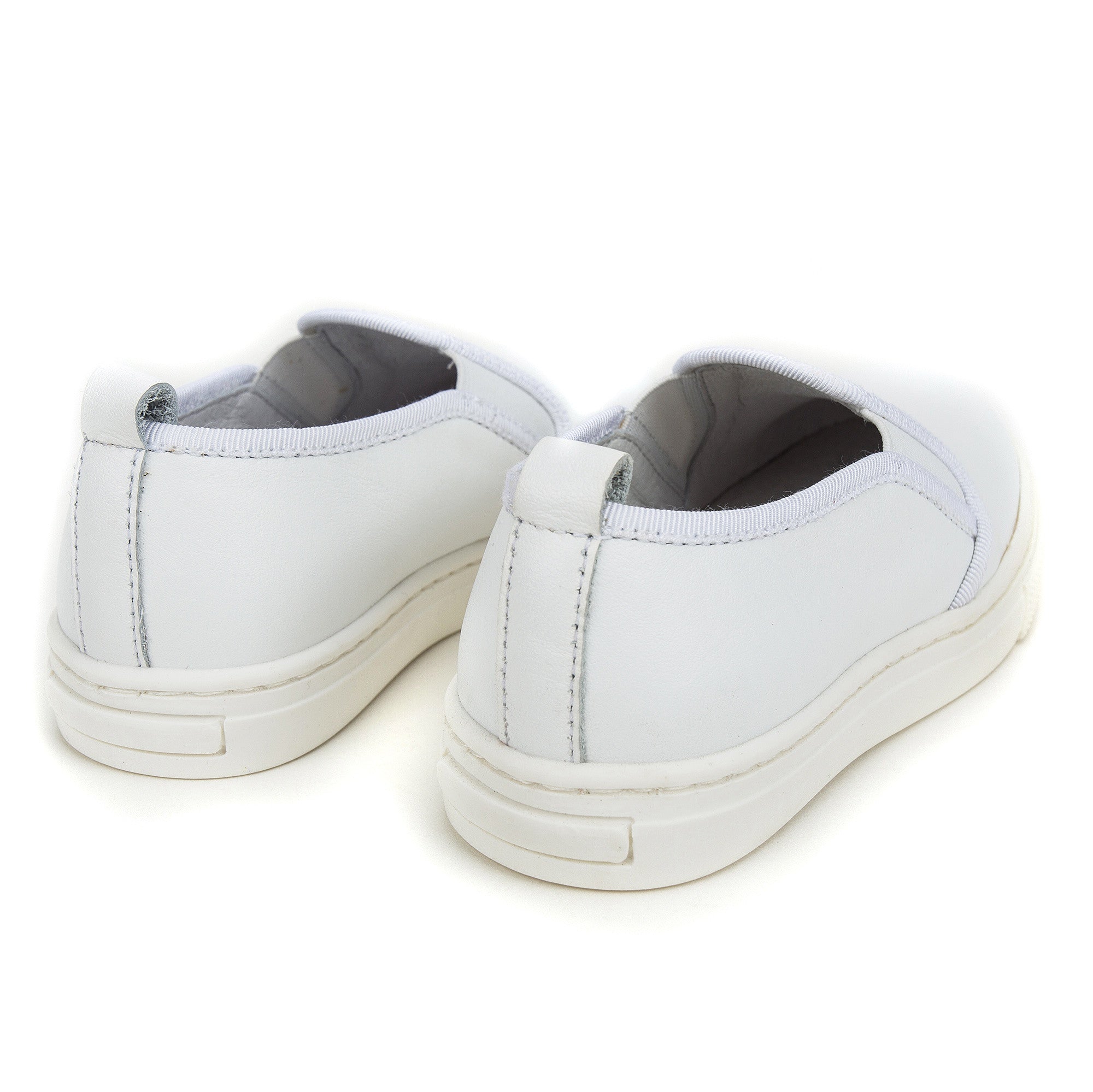 Girls White Lather Shoes