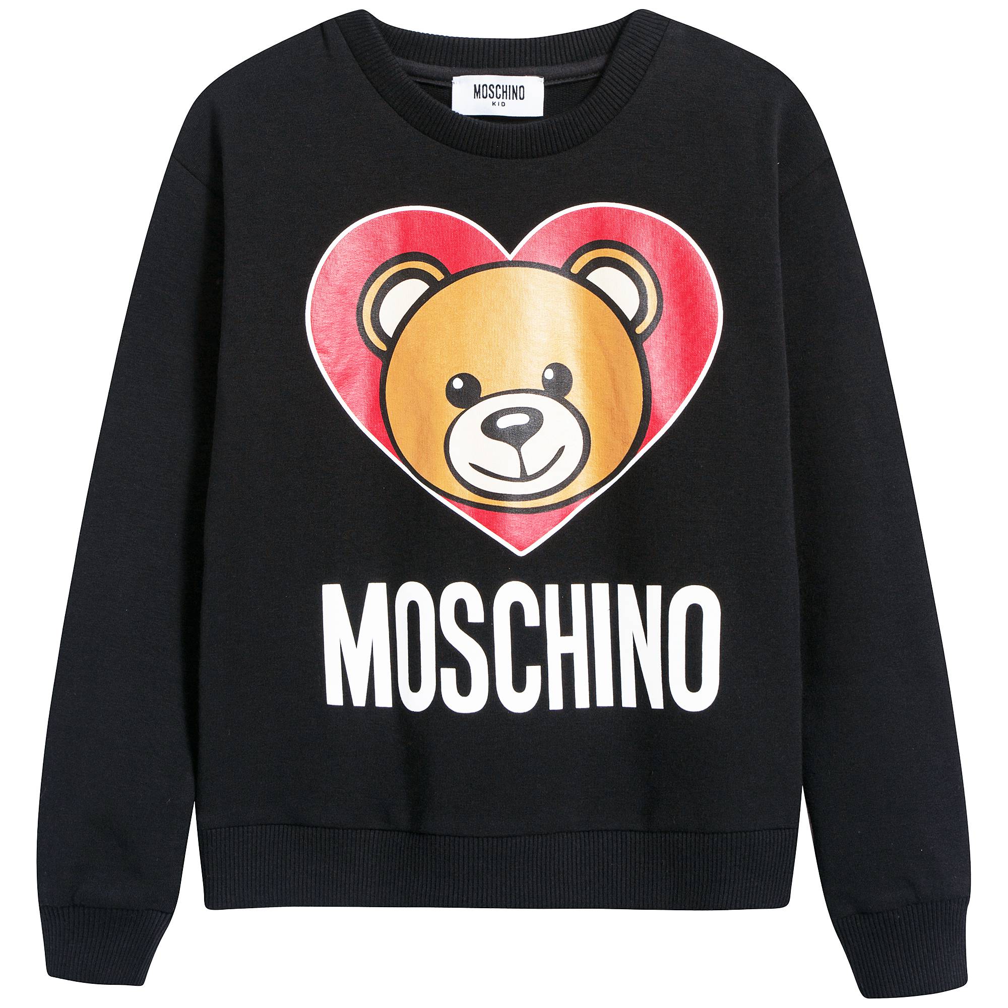 Girls Black Cotton Sweatshirt