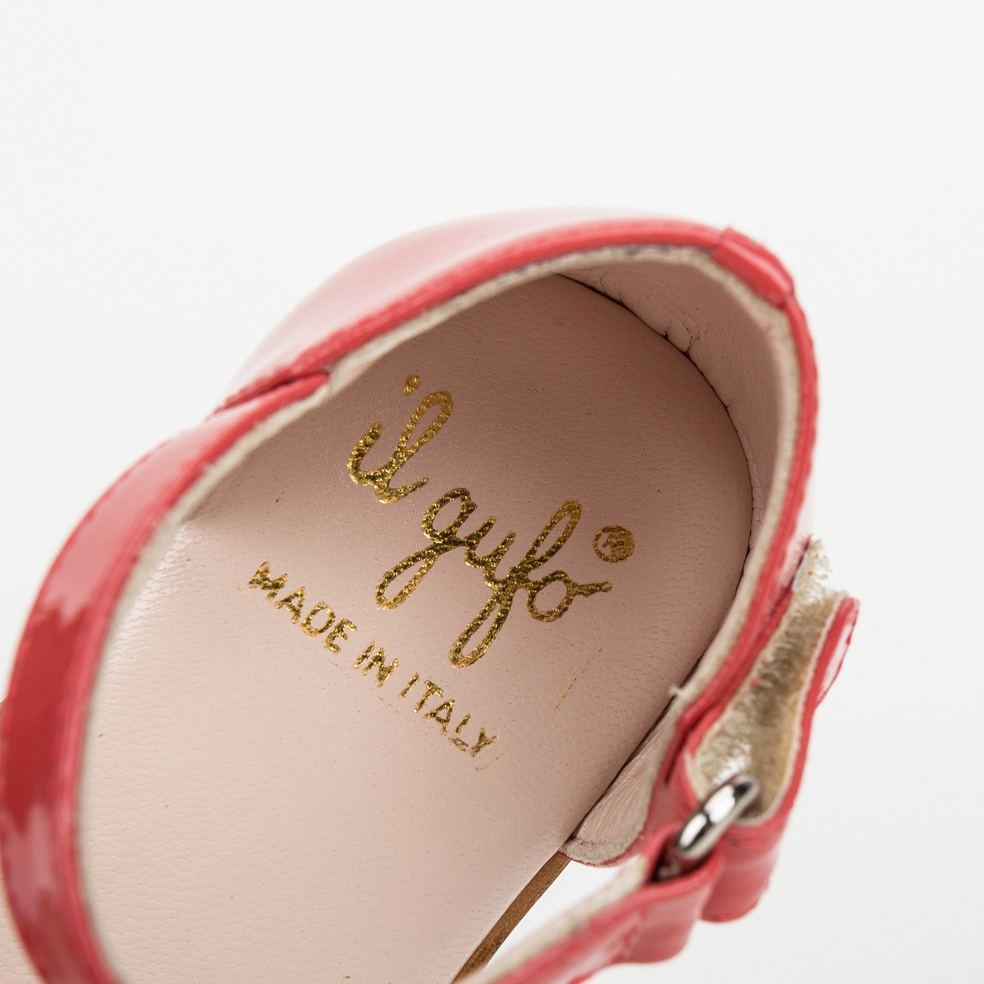 Girls Red Velcro Tape Sandals With Bow Trims