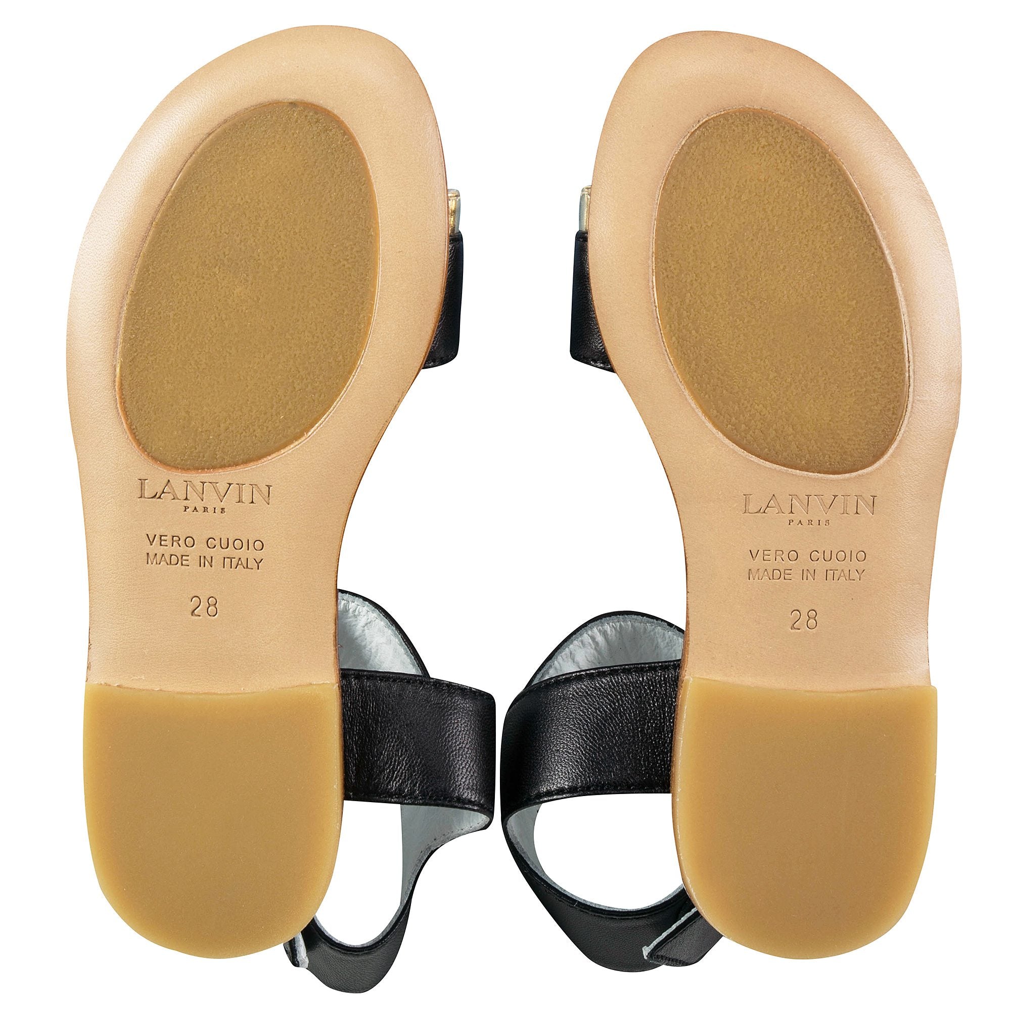 Girls Black & Gold Sandals