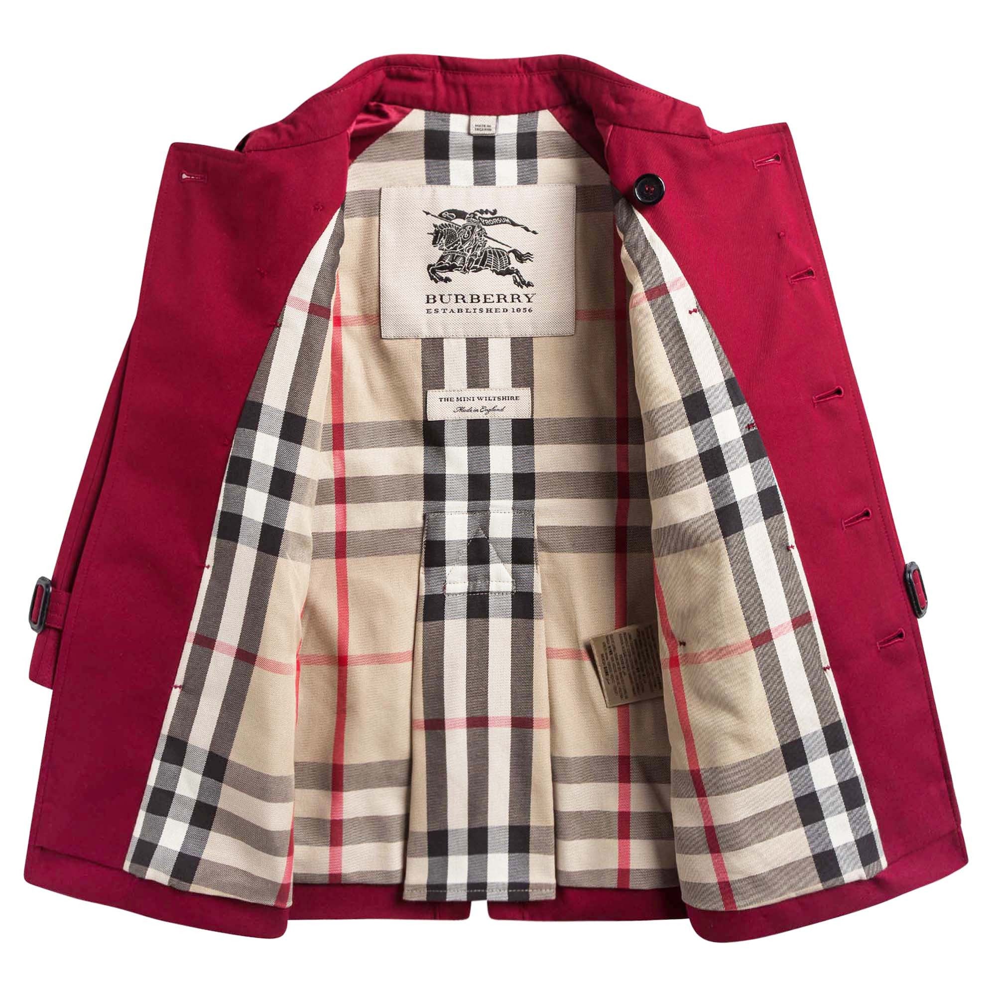 Baby Girls Red Trench Coat