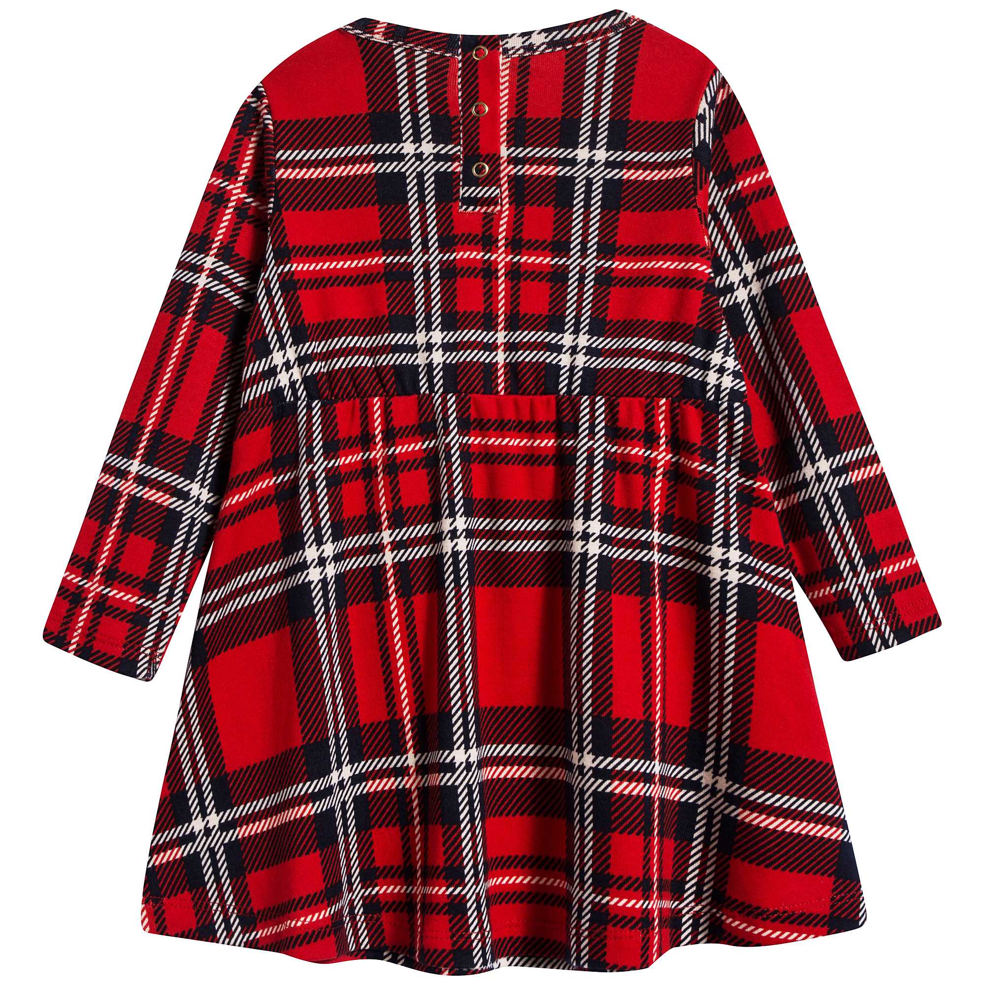Girls Red Check Organic Cotton Dress