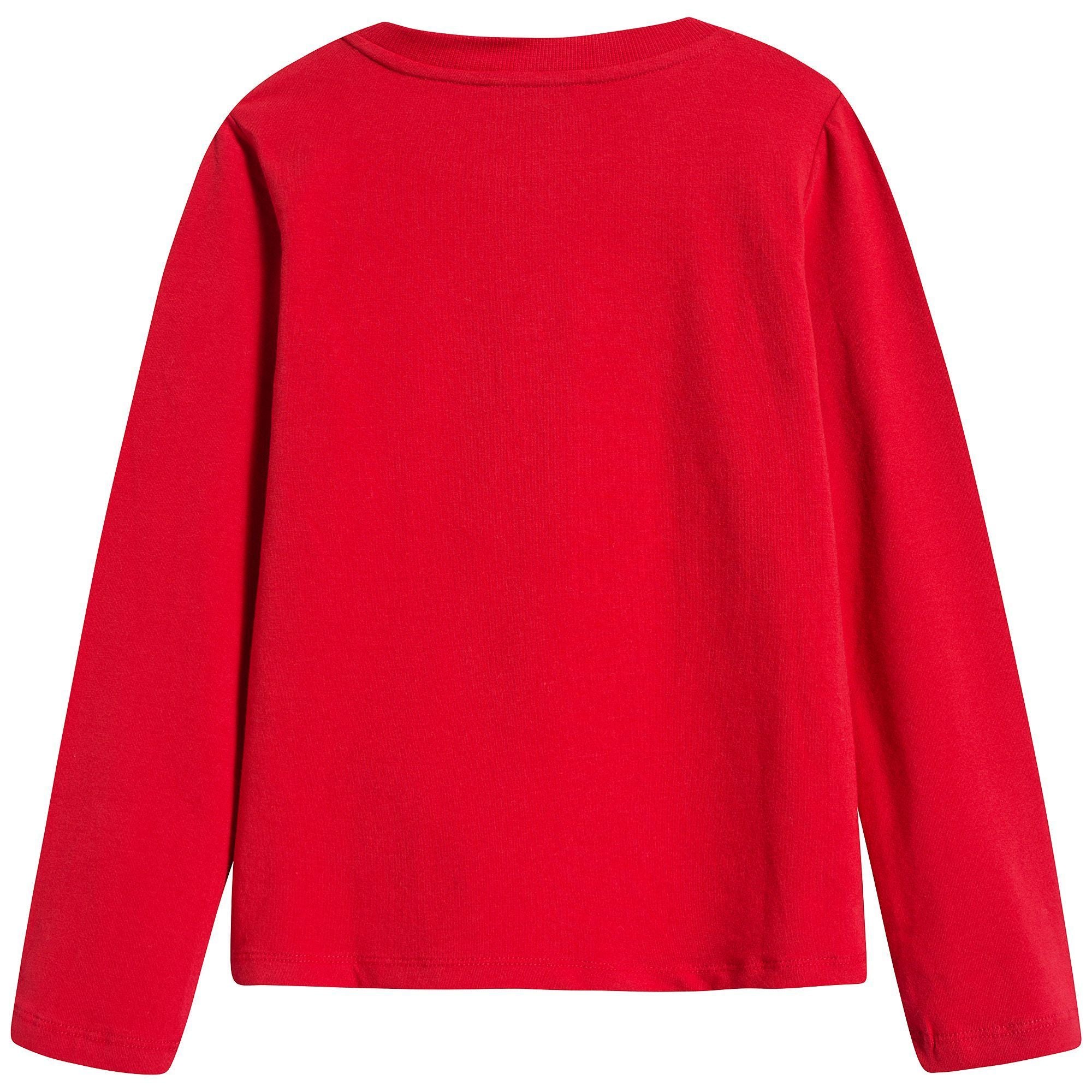 Girls Poppy Red Cotton T-shirt