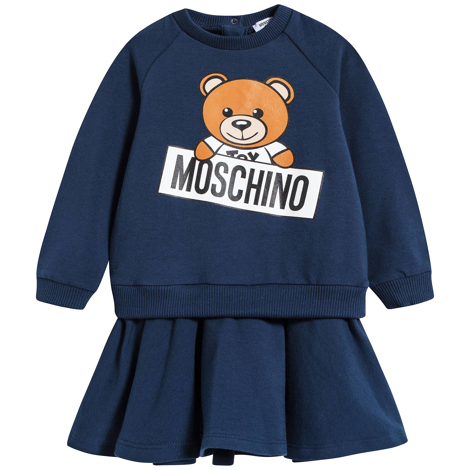 Baby Girls Navy Blue Cotton Dress