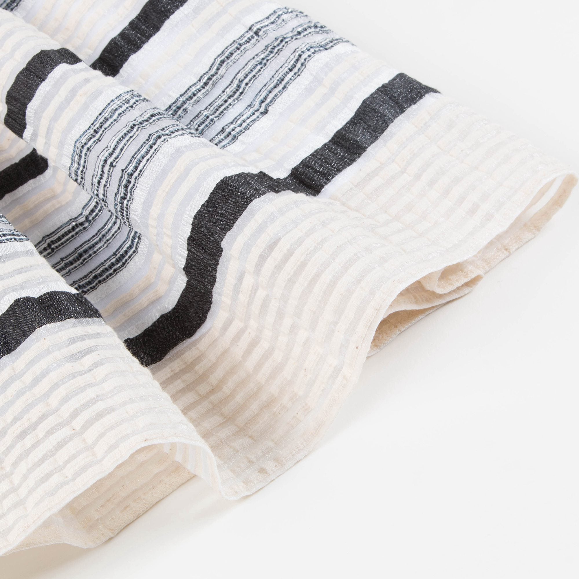 Girls White & Black Stripes Dress