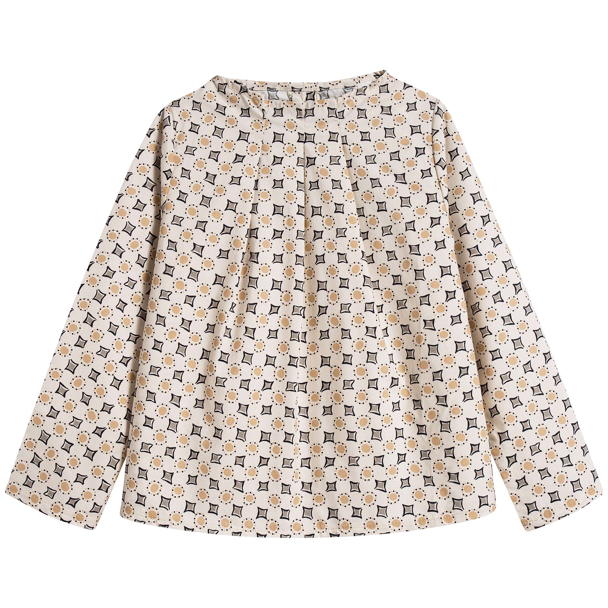 Girls Pleated Neck Blouse