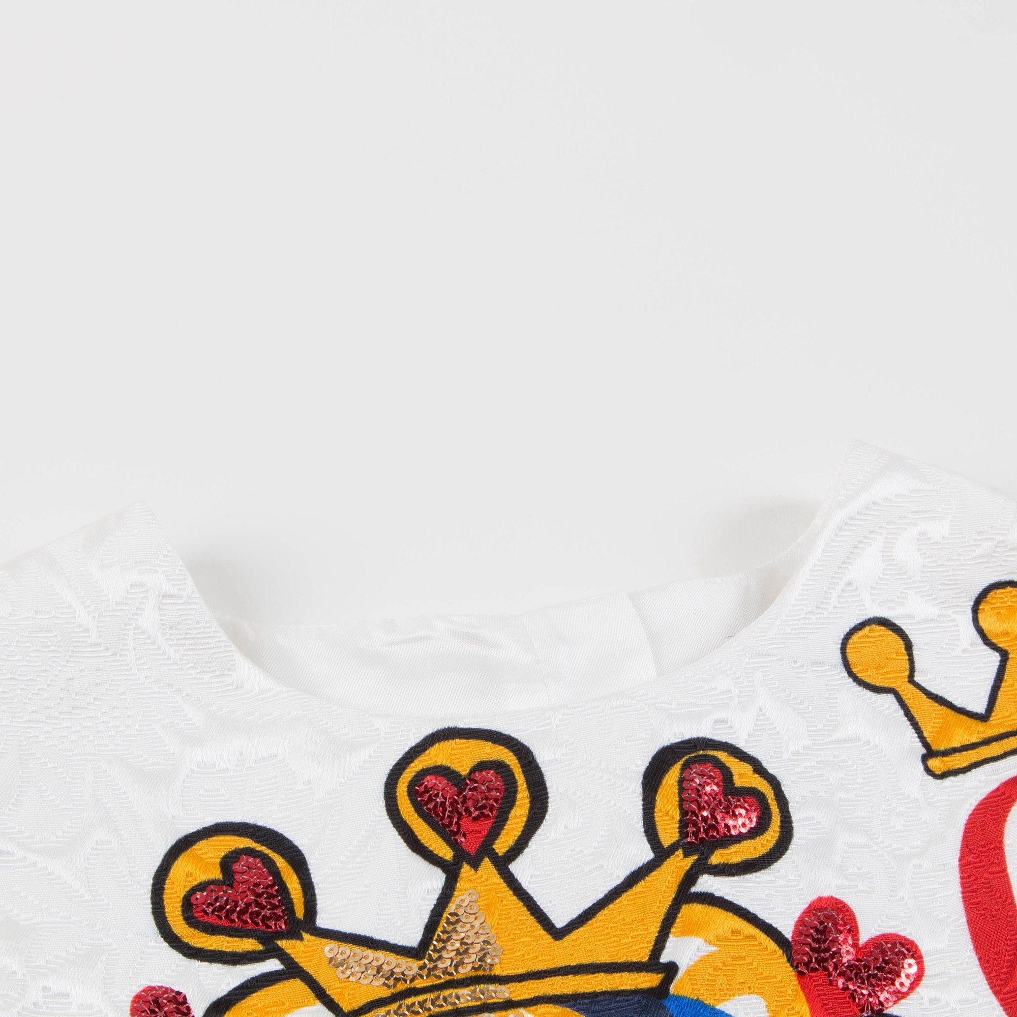 Girls Ivory 'Queen Of Hearts' Dress