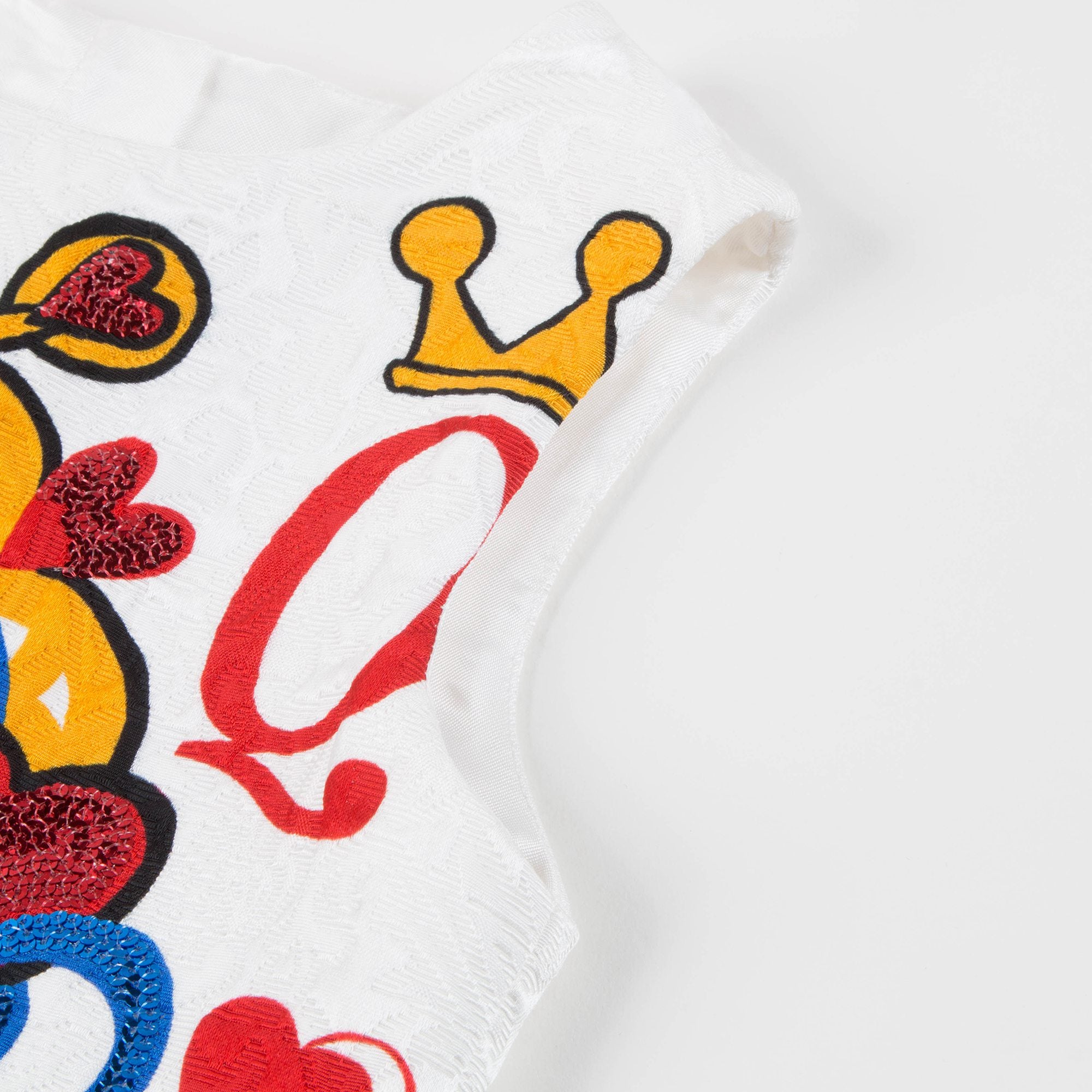 Girls Ivory 'Queen Of Hearts' Dress