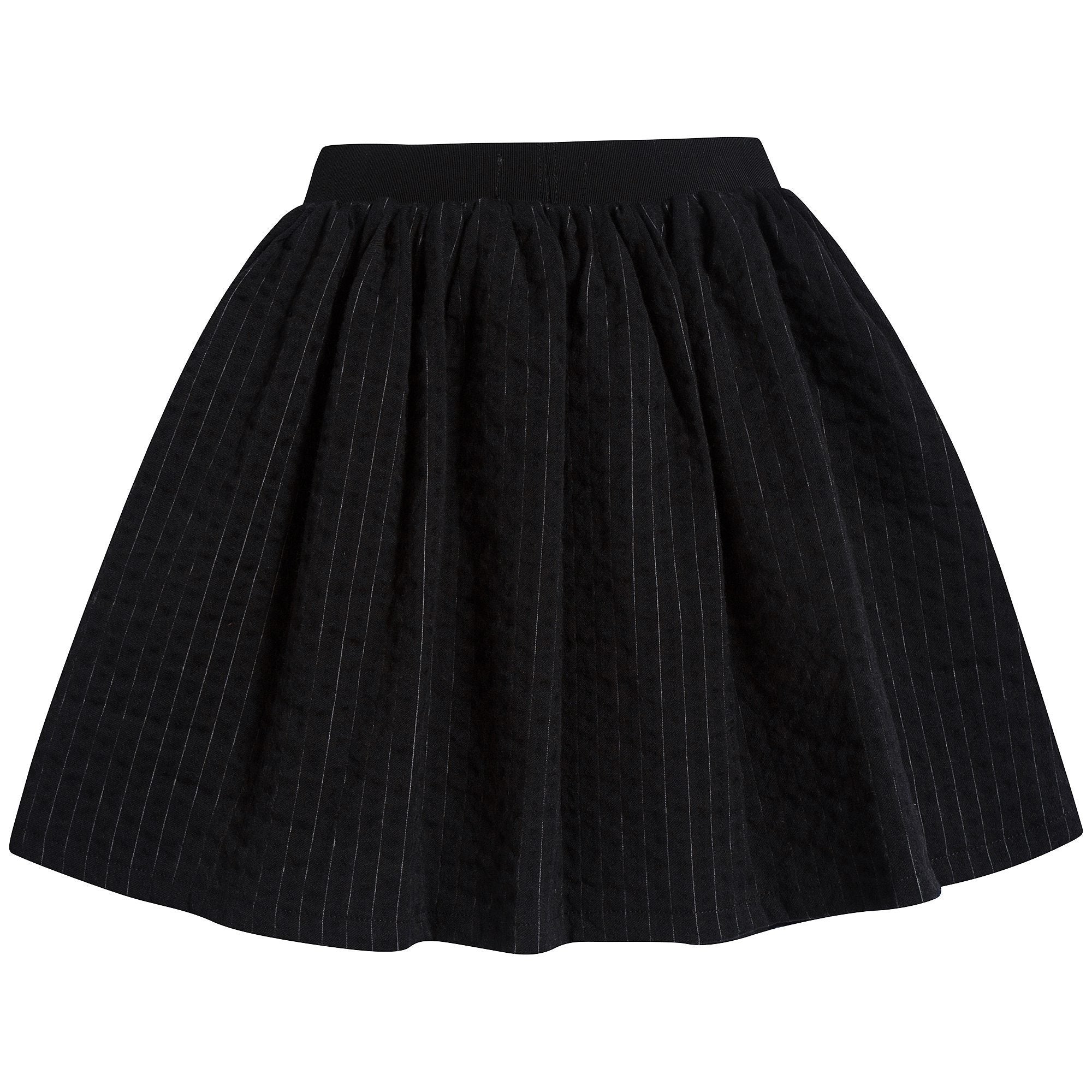 Girls Black Waved Skirt