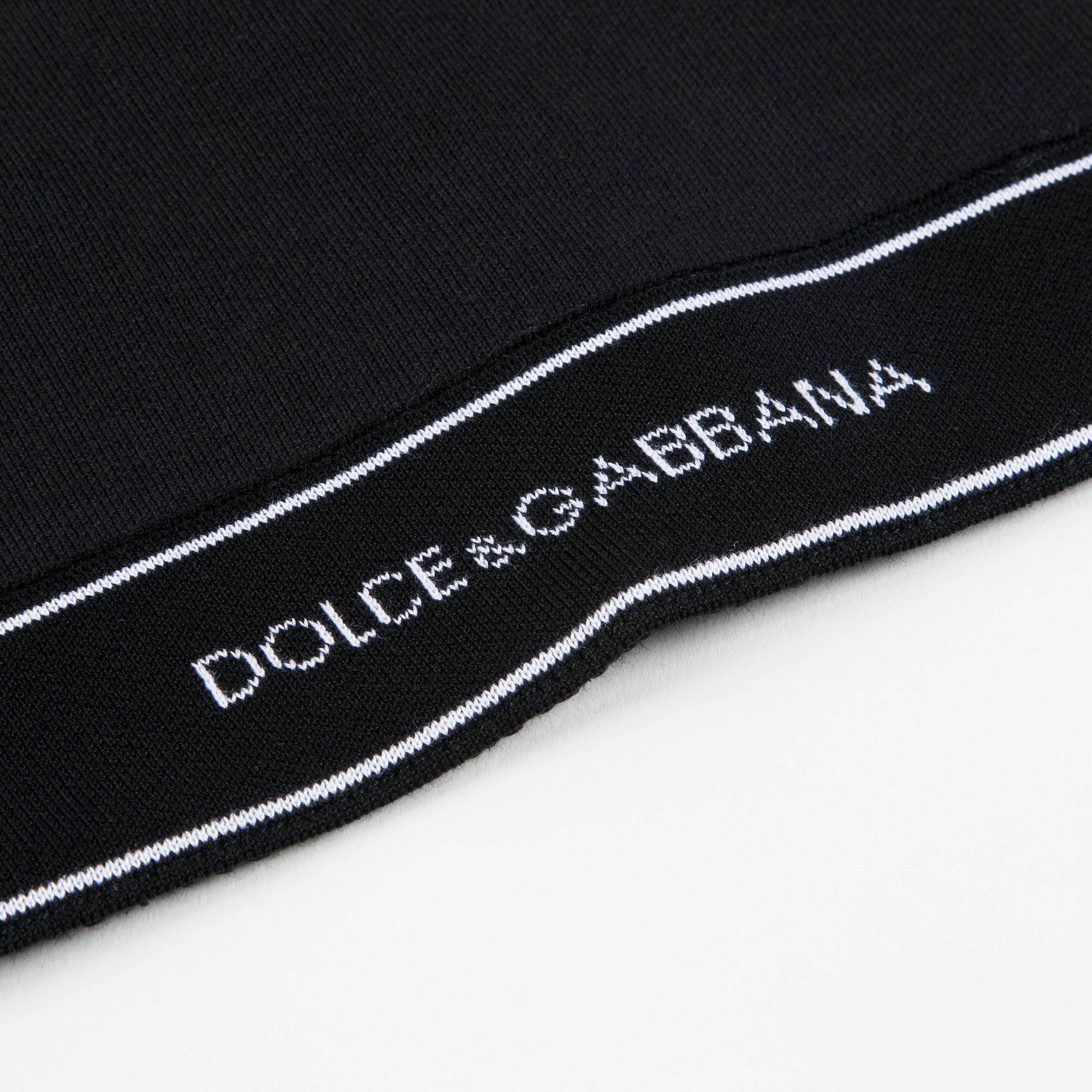 Girls Black Logo Cotton Zip-up Top