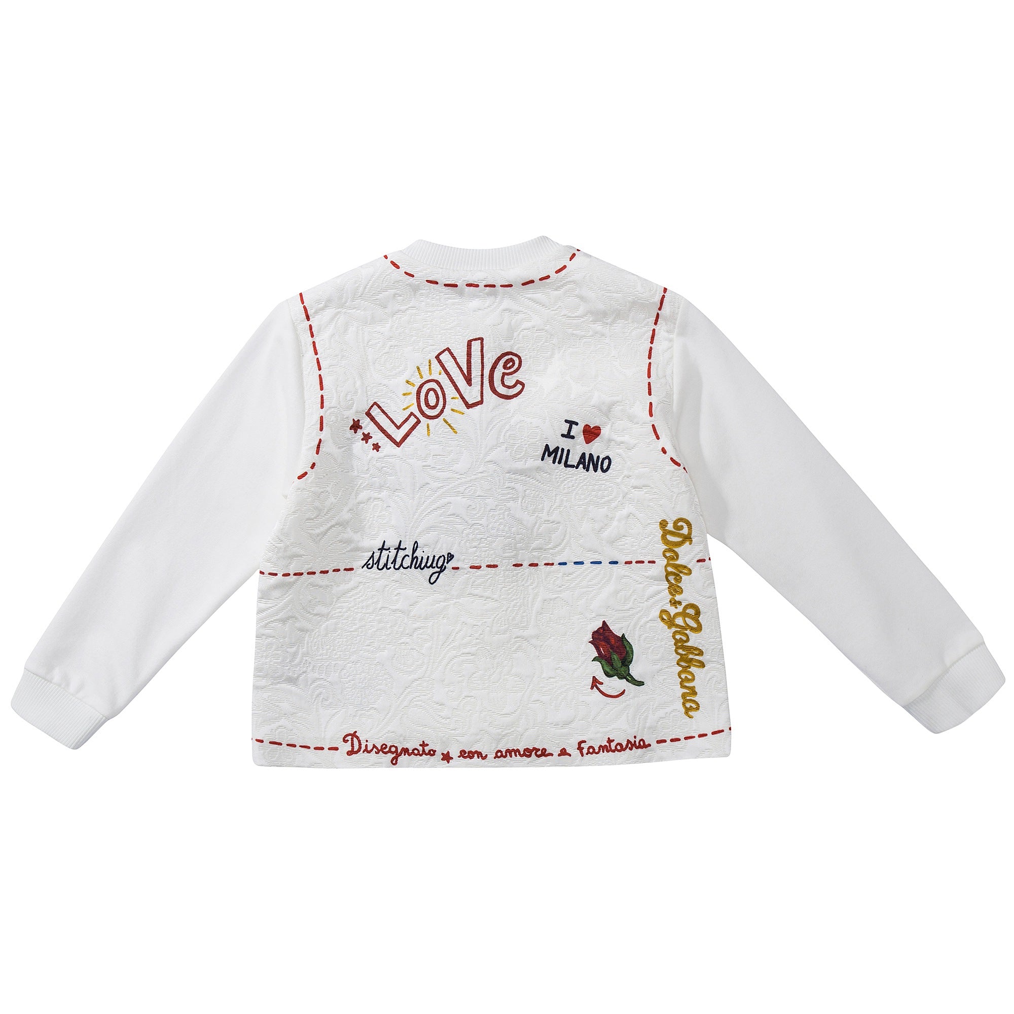 Baby Girls White  Ivory Brocade Top